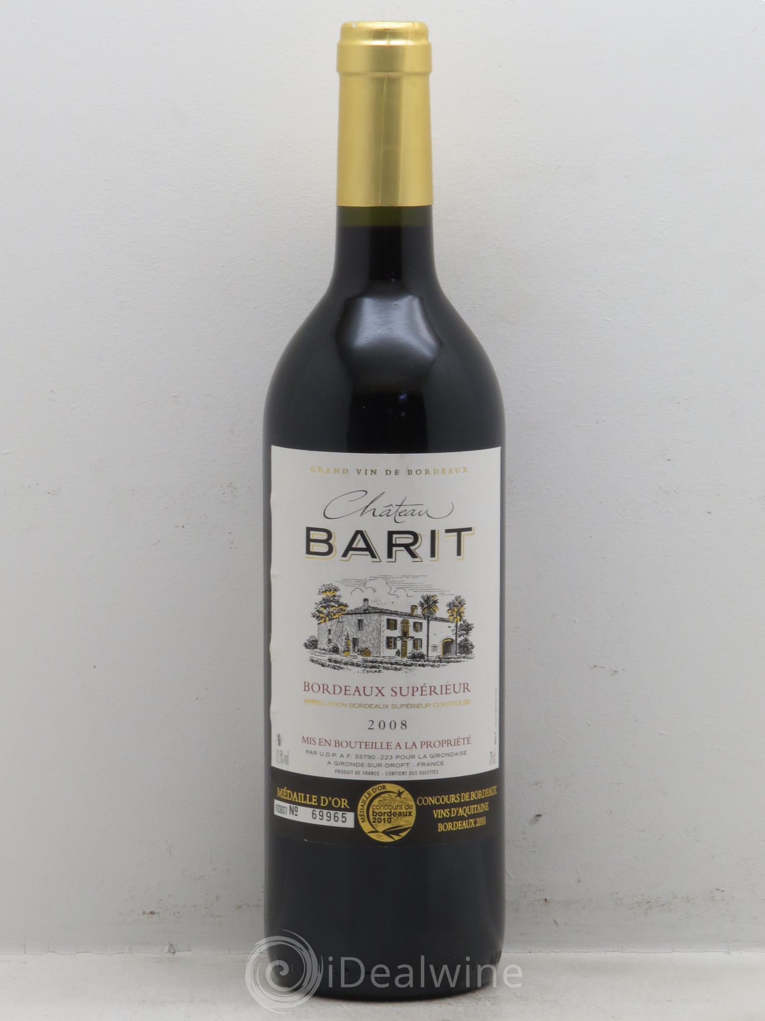Bordeaux Château Barit (sans prix de réserve) 2008 - Posten von 1 Flasche - 0