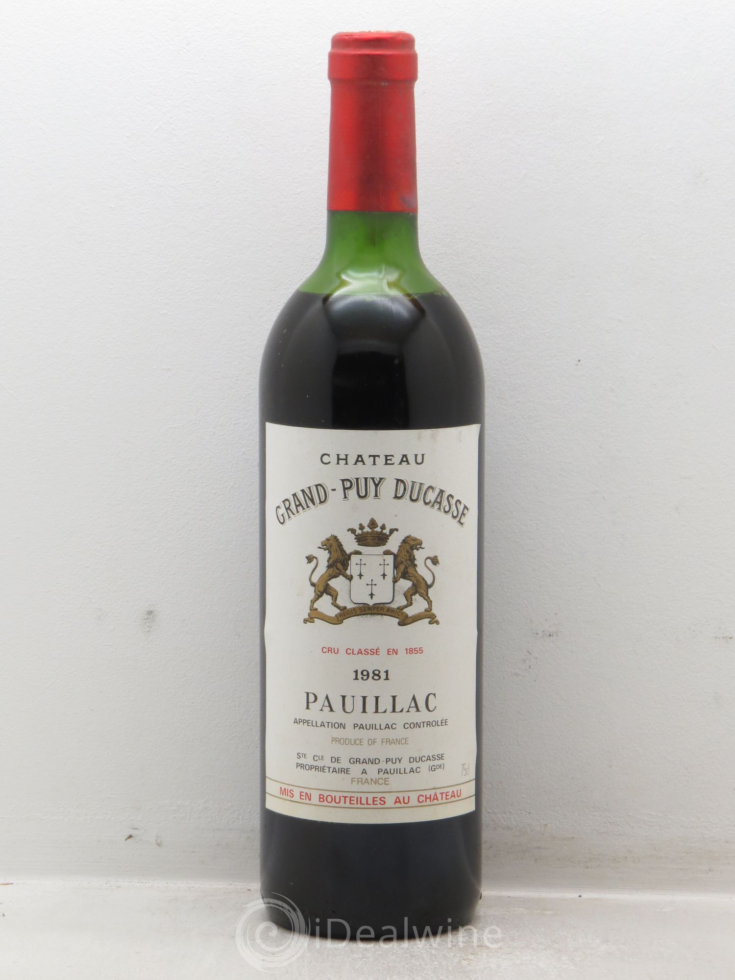 Château Grand Puy Ducasse 5ème Grand Cru Classé 1981 - Lot de 1 bouteille - 0