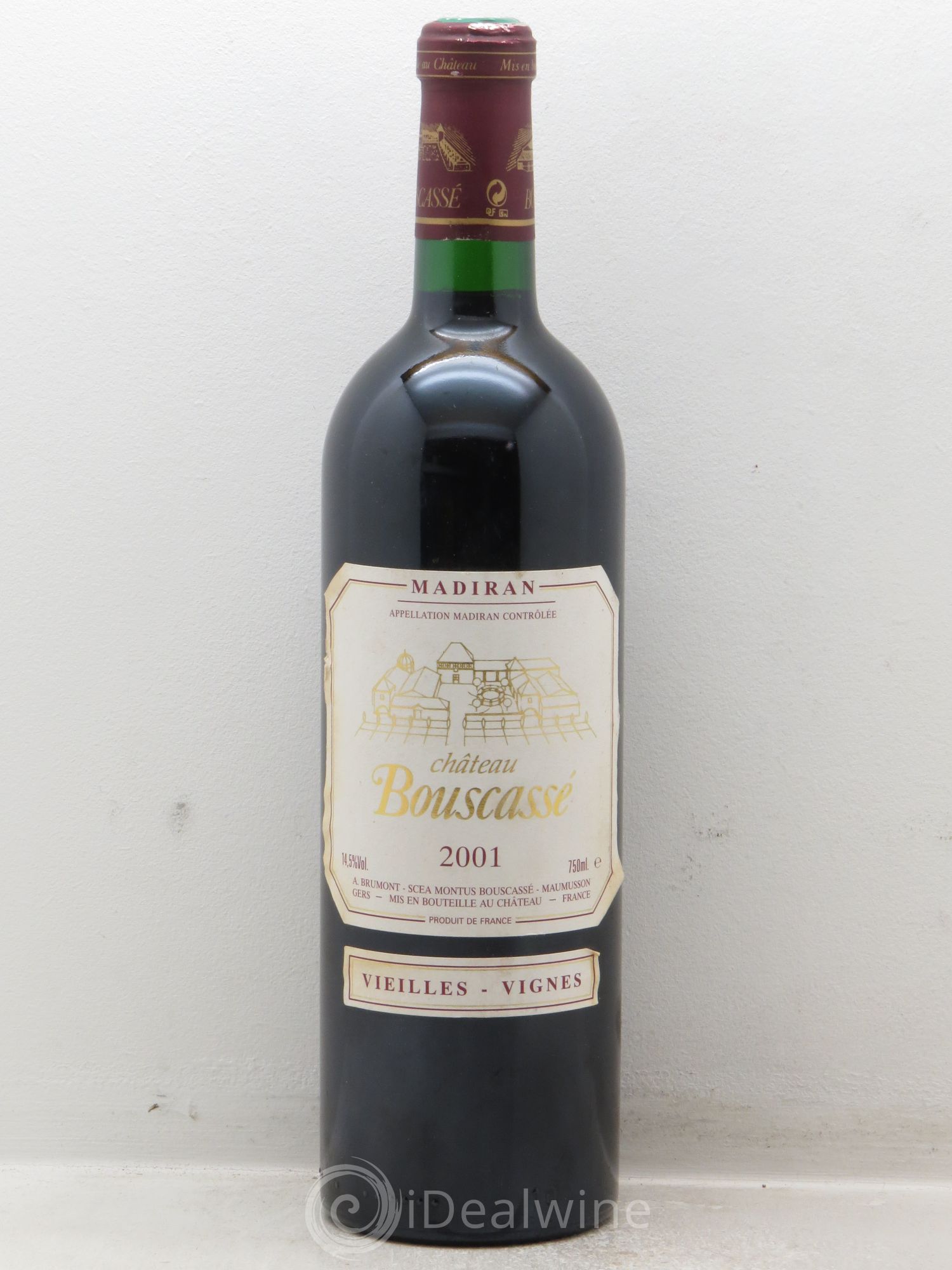 Madiran Vieilles Vignes Château Bouscassé - Alain Brumont 2001 - Lot de 1 bouteille - 0