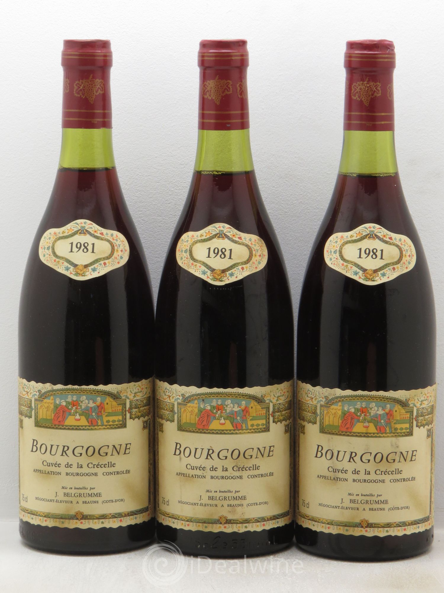 Bourgogne J. Belgrumme Cuvée de la Crécelle (sans prix de reserve) 1981 - Posten von 3 Flaschen - 0
