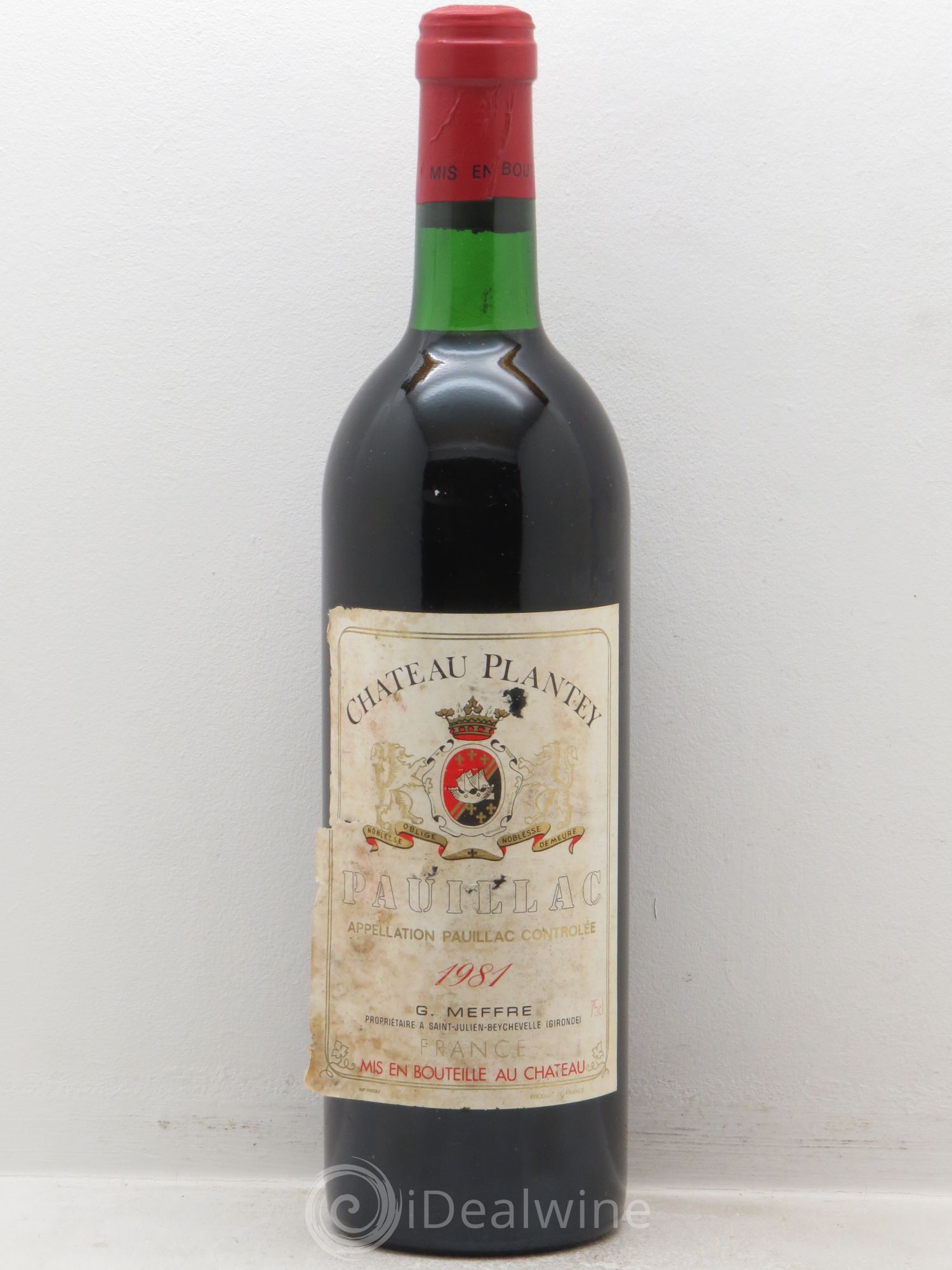 Château Plantey Cru Bourgeois (sans prix de réserve) 1981 - Lot de 1 bouteille - 0