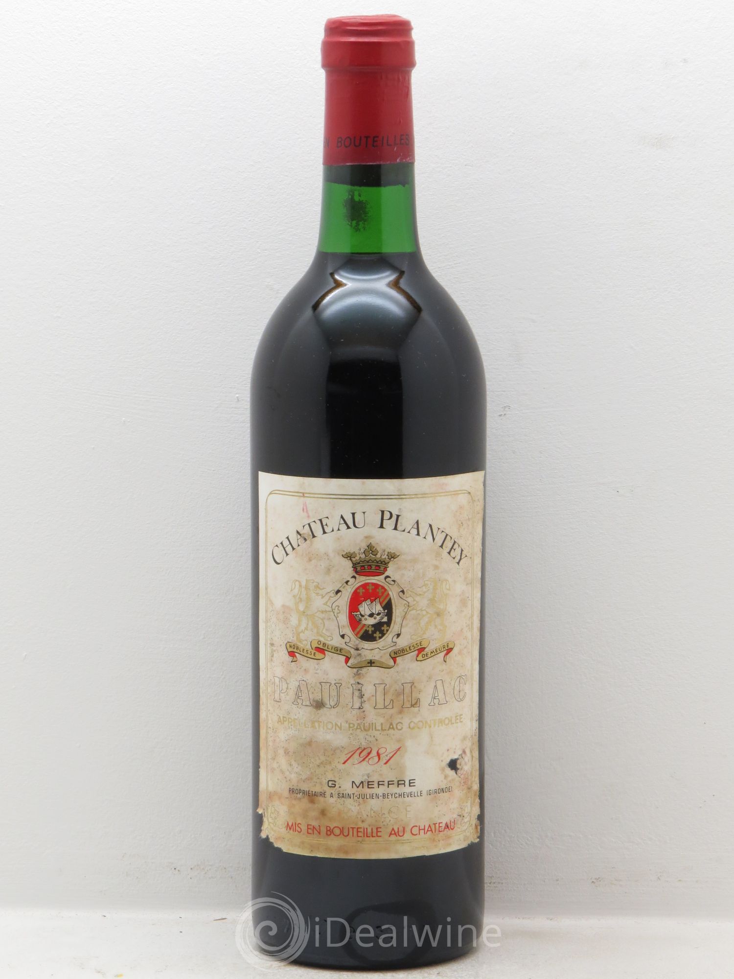 Château Plantey Cru Bourgeois (sans prix de réserve) 1981 - Lot de 1 bouteille - 0