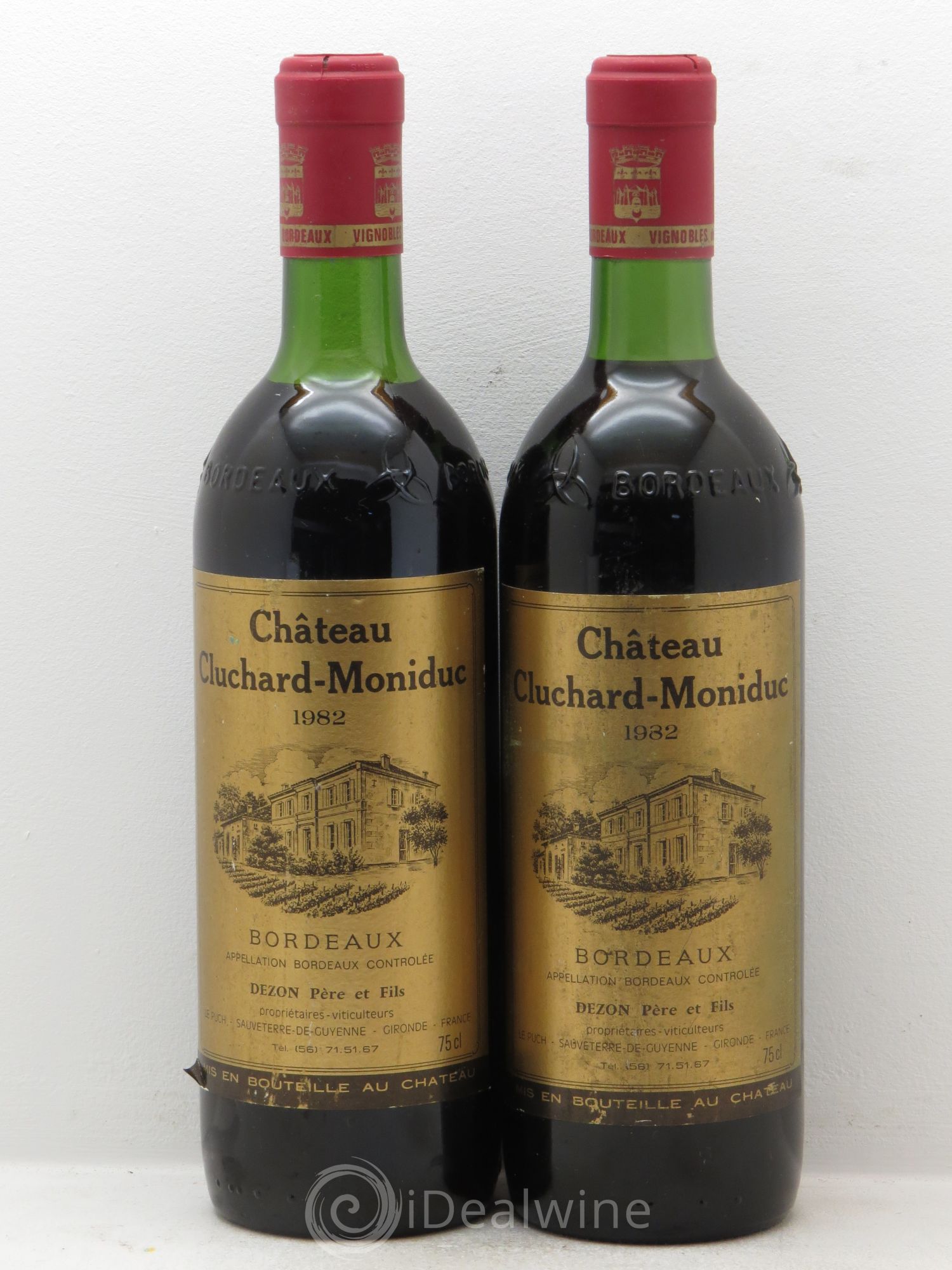 Bordeaux Chateau Cluchard Moniduc (sans prix de réserve) 1982 - Posten von 2 Flaschen - 0