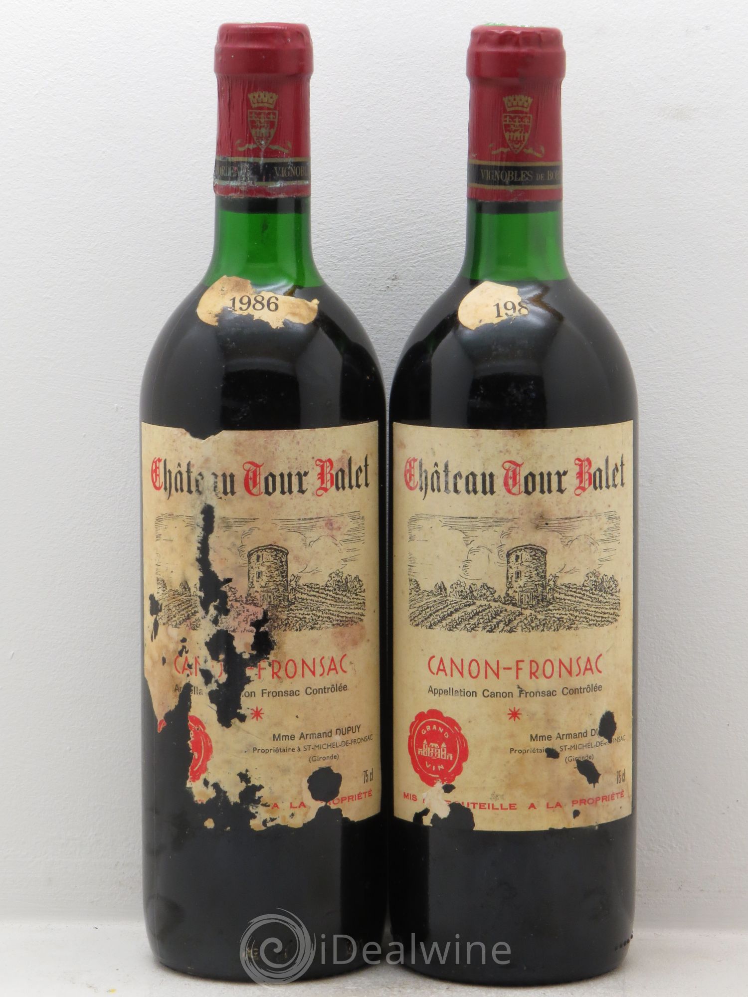 Canon-Fronsac Château Tour Balet (sans prix de réserve) 1986 - Posten von 2 Flaschen - 0