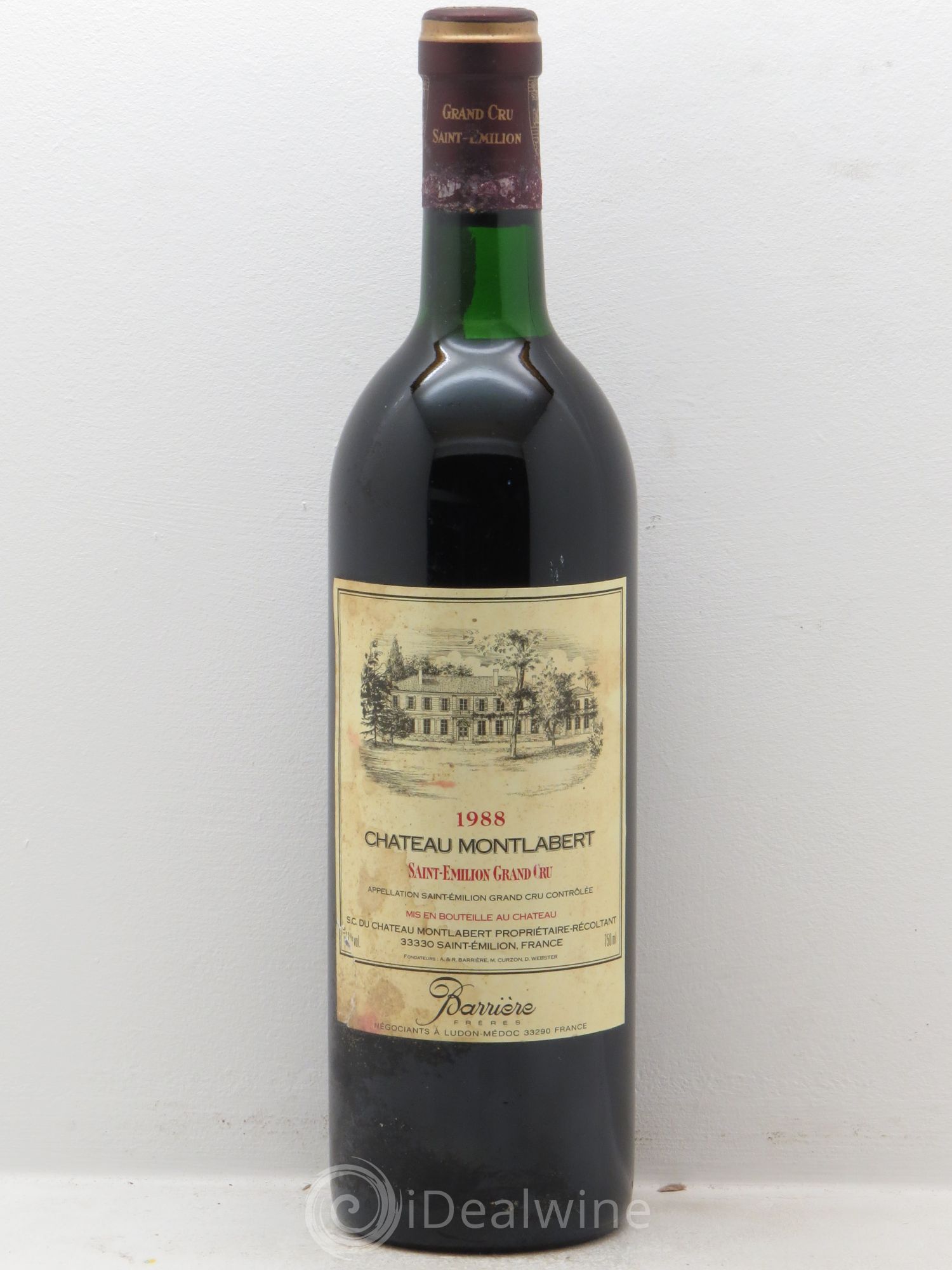 Saint-Émilion Château Montlabert (sans prix de réserve) 1988 - Posten von 1 Flasche - 0