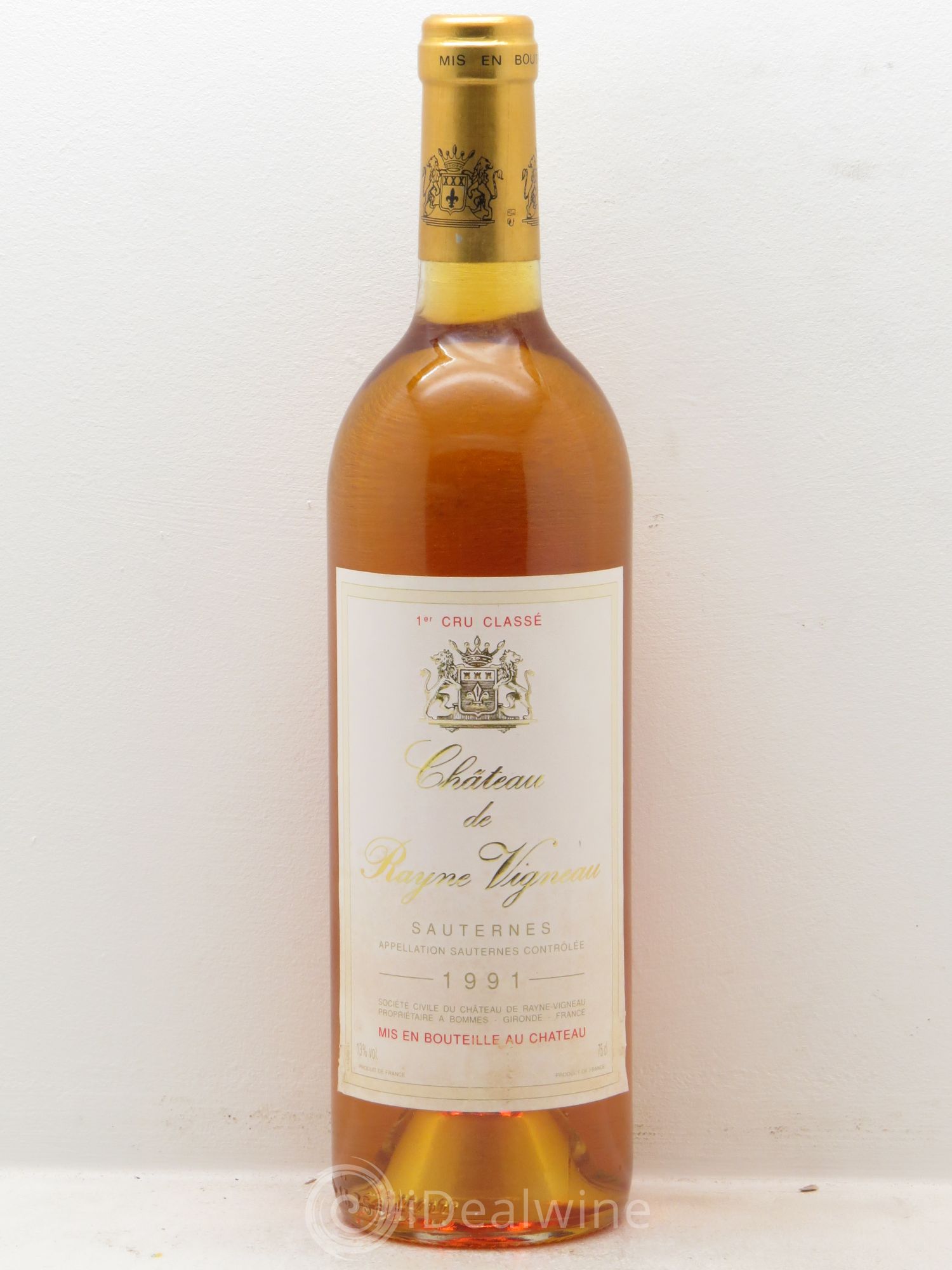 Château de Rayne Vigneau 1er Grand Cru Classé (senza prezzo di riserva) 1991 - Lotto di 1 bottiglia - 0