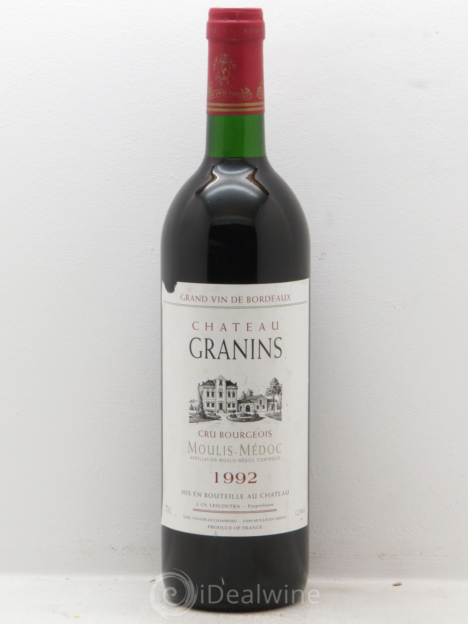 Moulis en Médoc Château Granins (sans prix de réserve) 1992 - Lot de 1 bouteille - 0
