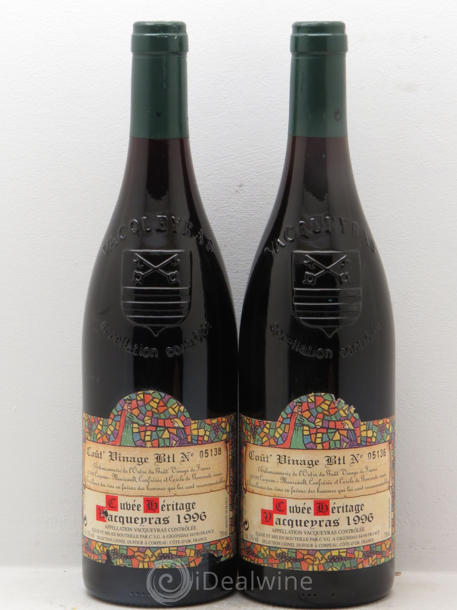 Vacqueyras Cuvée Héritage (sans prix de réserve) 1996 - Posten von 2 Flaschen - 0