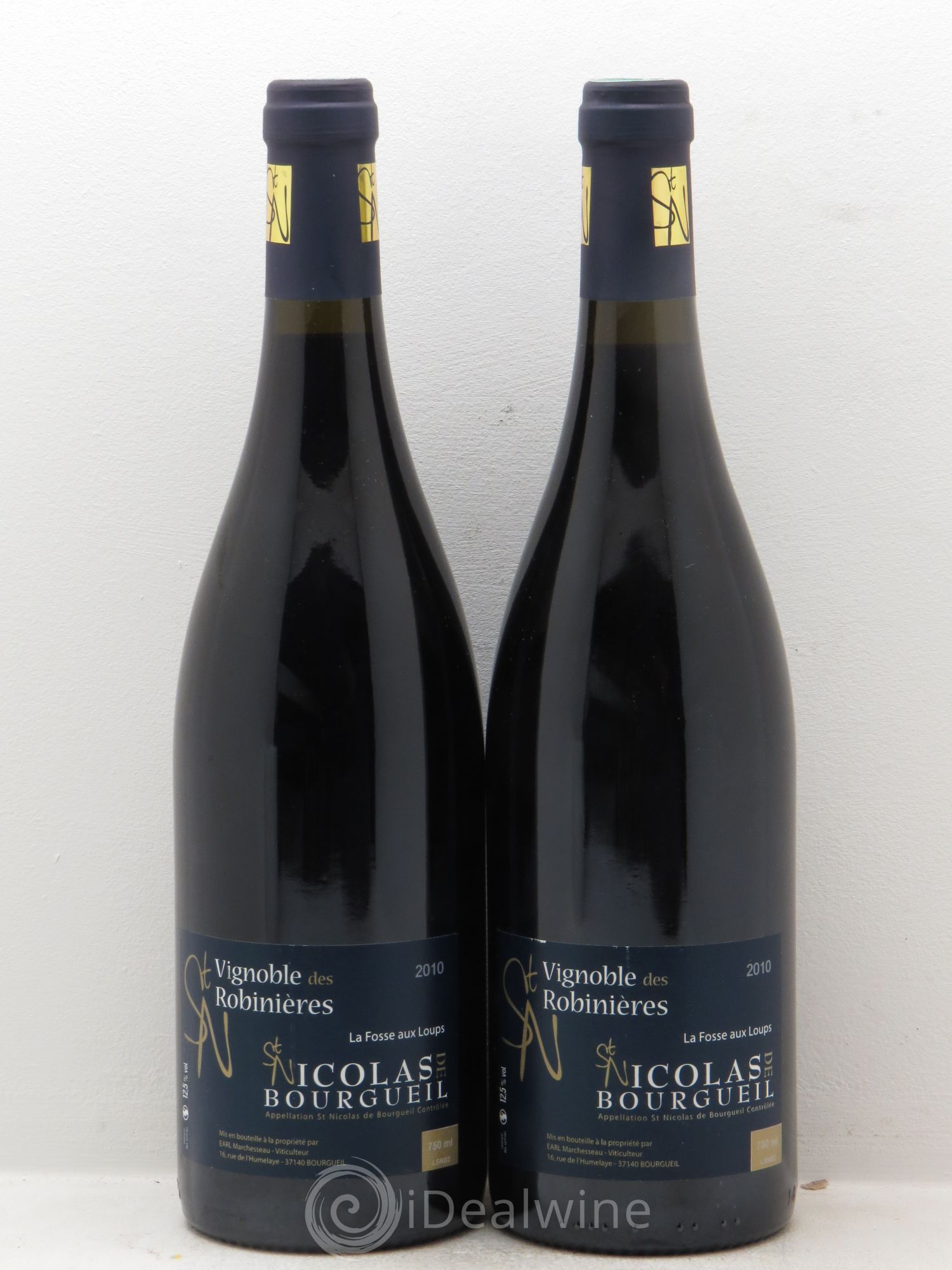 Saint-Nicolas de Bourgueil Domaine des Robinières La fosse aux Loups (sans prix de réserve) 2010 - Posten von 2 Flaschen - 0