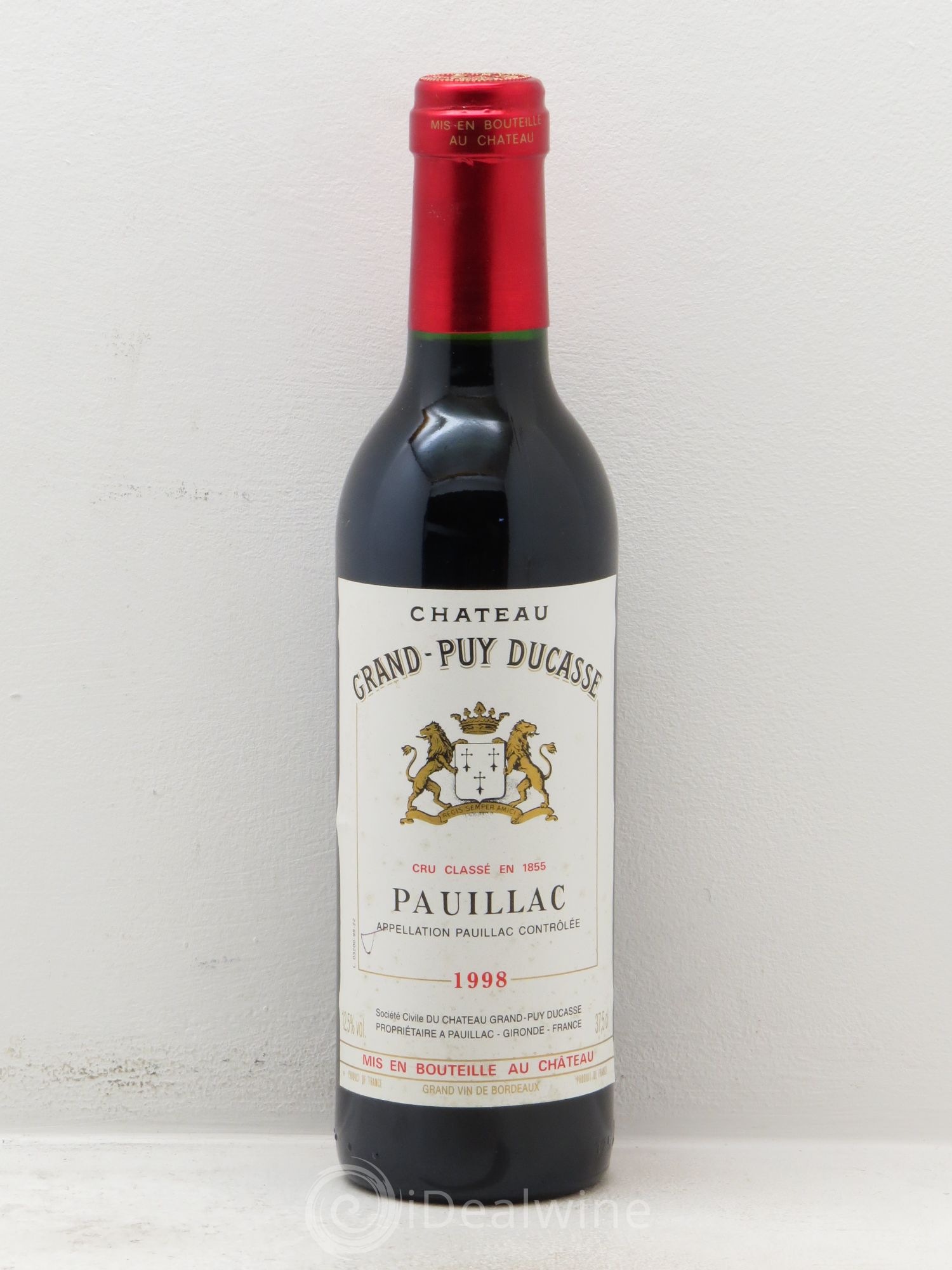 Château Grand Puy Ducasse 5ème Grand Cru Classé (sans prix de réserve) 1998 - Lot de 1 demi bouteille - 0