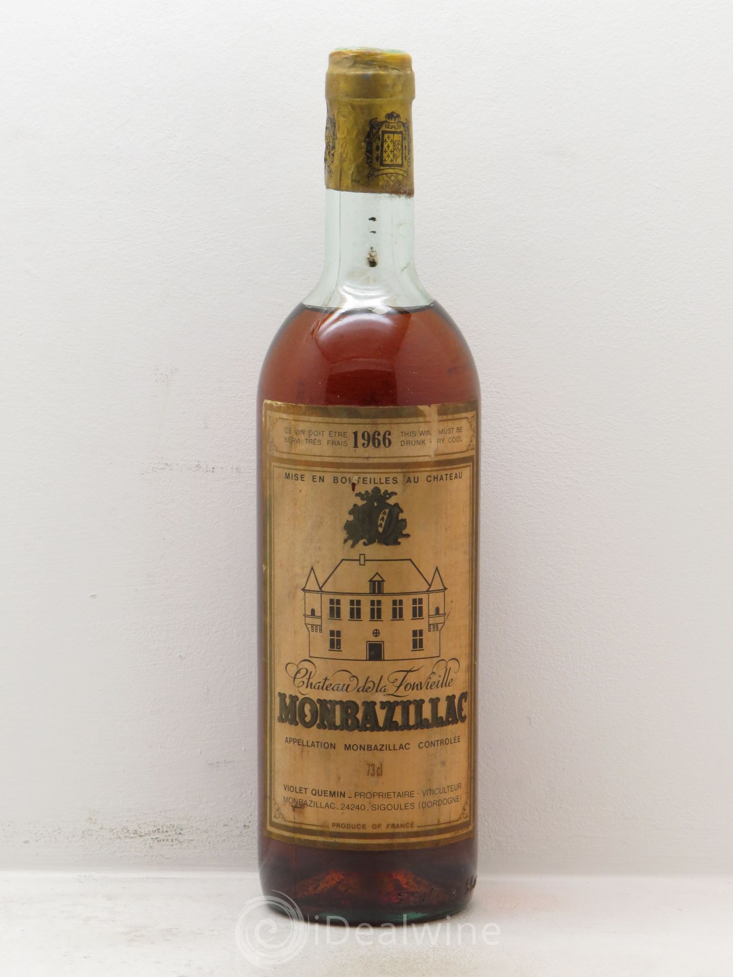 Monbazillac Château de la Fonvielle Violet Quemin(sans prix de réserve) 1966 - Posten von 1 Flasche - 0