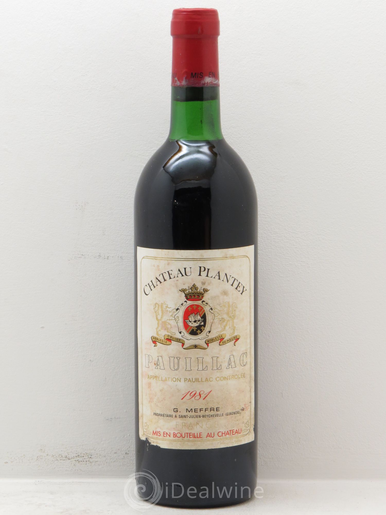 Château Plantey Cru Bourgeois (sans prix de réserve) 1981 - Lot de 1 bouteille - 0