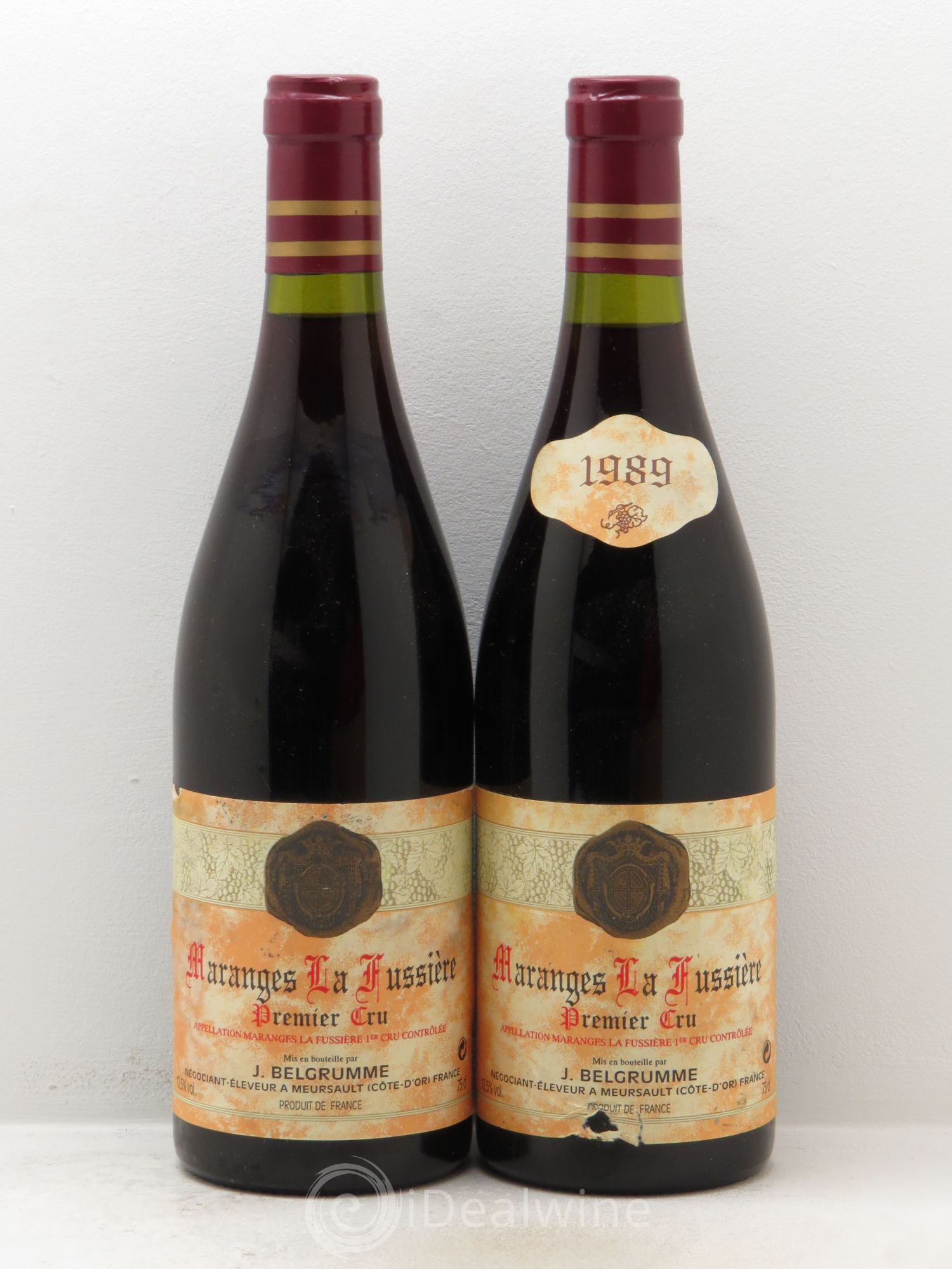 Maranges 1er Cru J.Belgrumme (sans prix de réserve) 1989 - Posten von 2 Flaschen - 0
