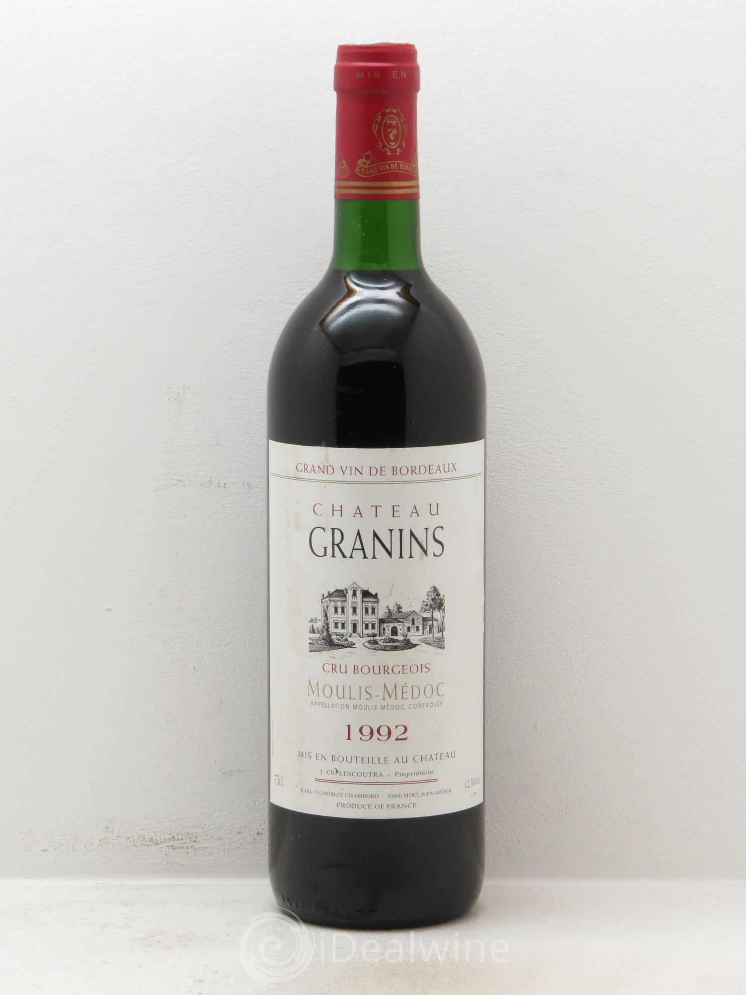 Moulis en Médoc Château Granins (sans prix de réserve) 1992 - Lot de 1 bouteille - 0