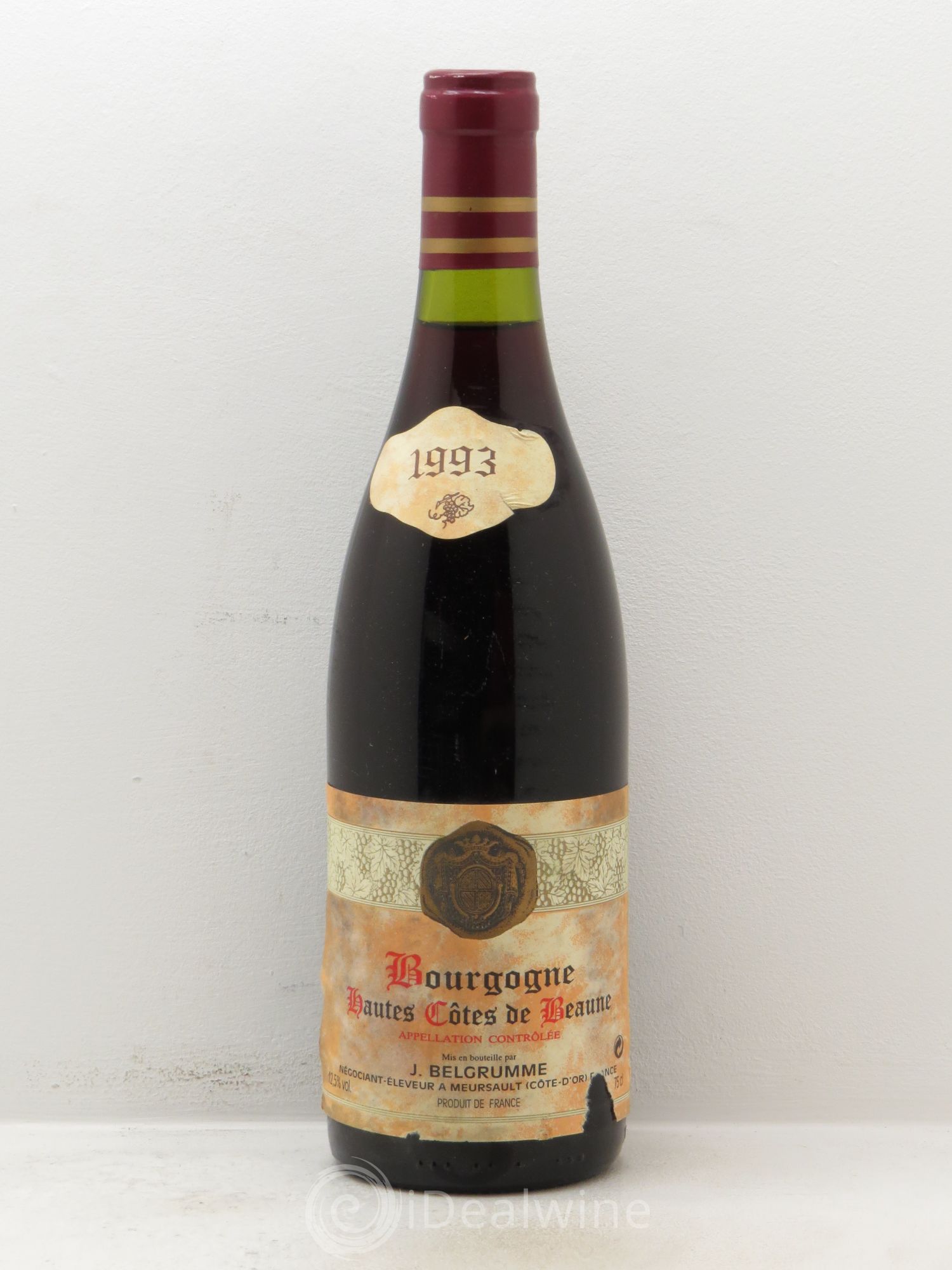 Hautes-Côtes de Beaune J.Belgrumme (sans prix de réserve) 1993 - Posten von 1 Flasche - 0