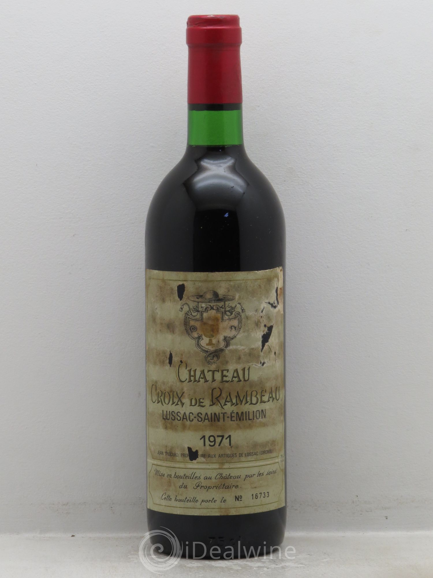 Bordeaux Château Croix de Rambeau Lussac Saint Emilion (sans prix de réserve) 1971 - Posten von 1 Flasche - 0