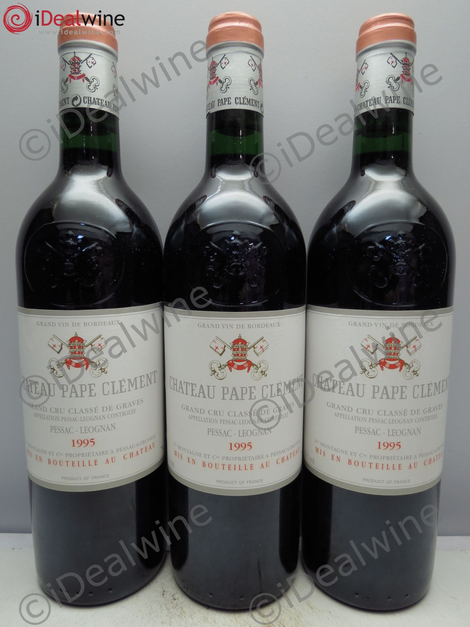 Château Pape Clément Cru Classé de Graves 1995 - Lot de 3 bouteilles - 0