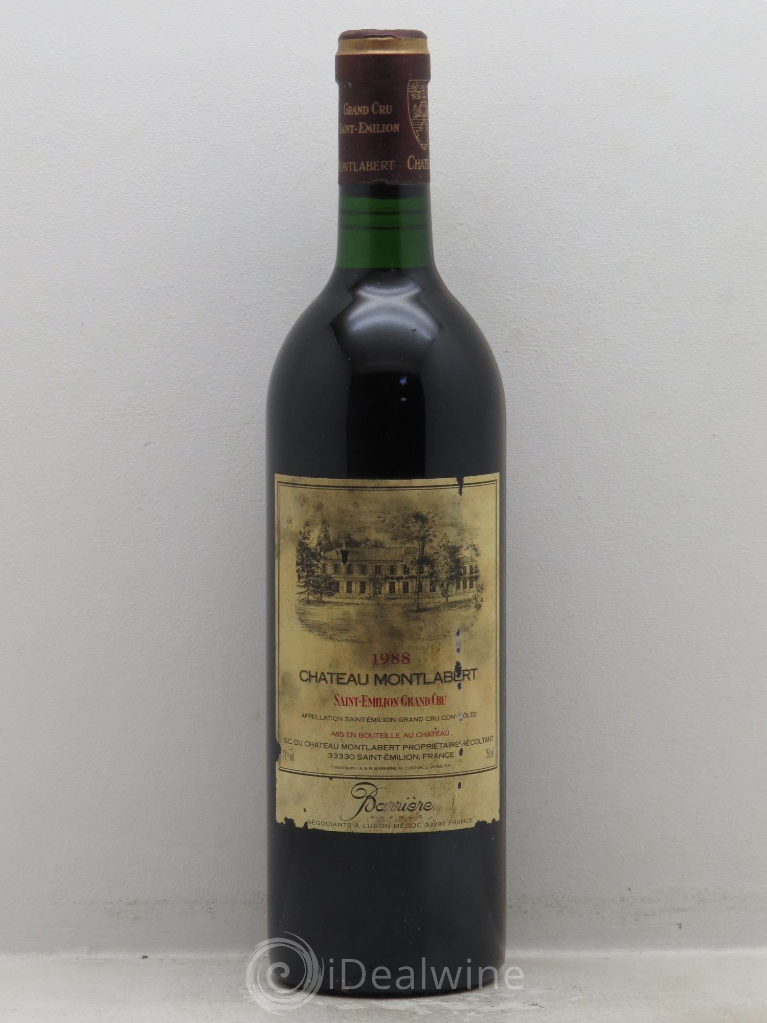Saint-Émilion Château Montlabert (sans prix de réserve) 1988 - Posten von 1 Flasche - 0