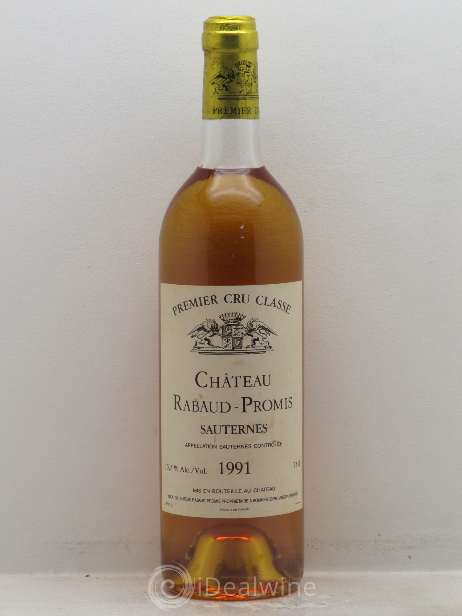 Château Rabaud Promis 1er Grand Cru Classé 1991 - Posten von 1 Flasche - 0