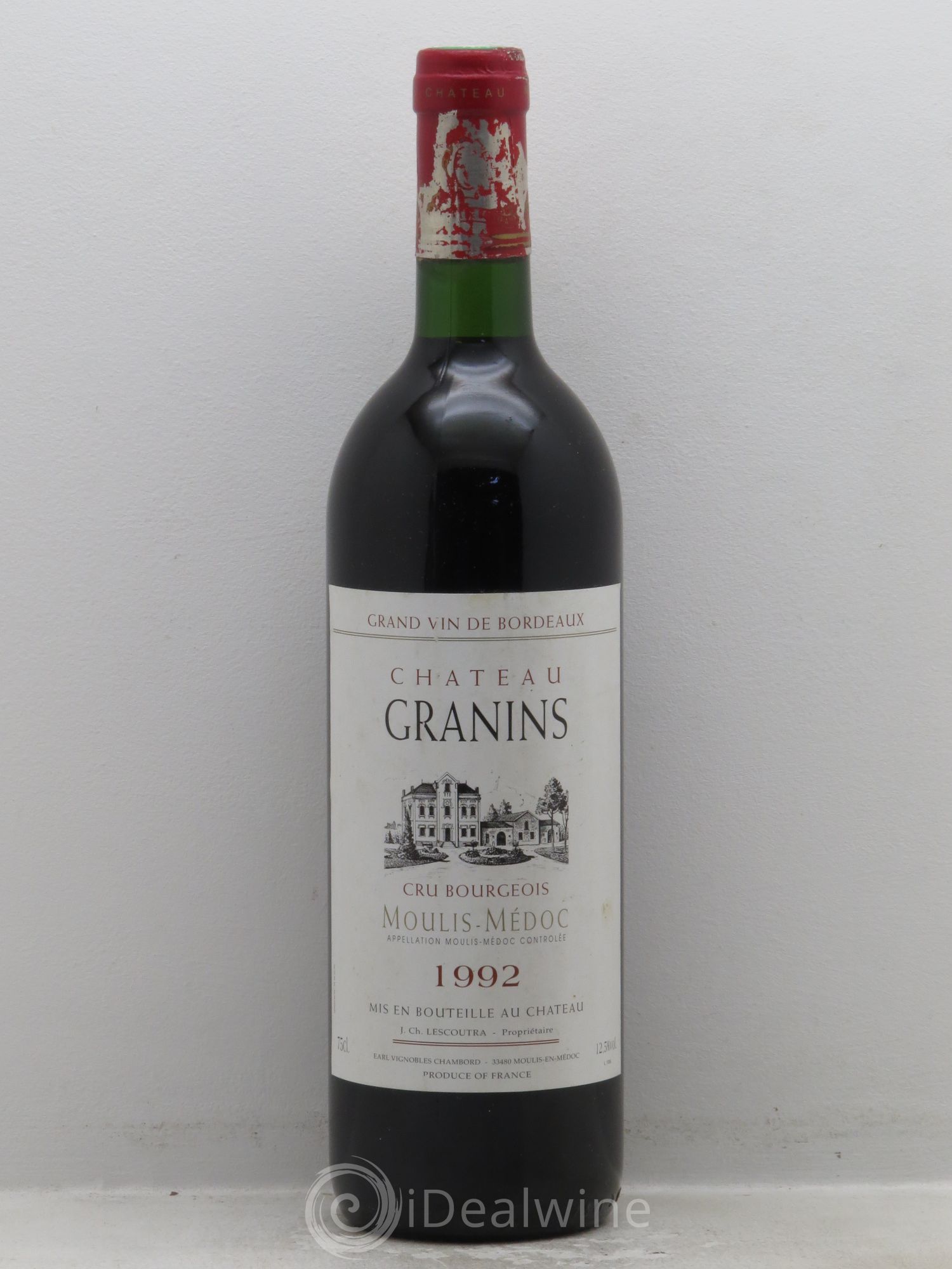 Château Moulis Château Granins (sans prix de reserve) 1992 - Posten von 1 Flasche - 0