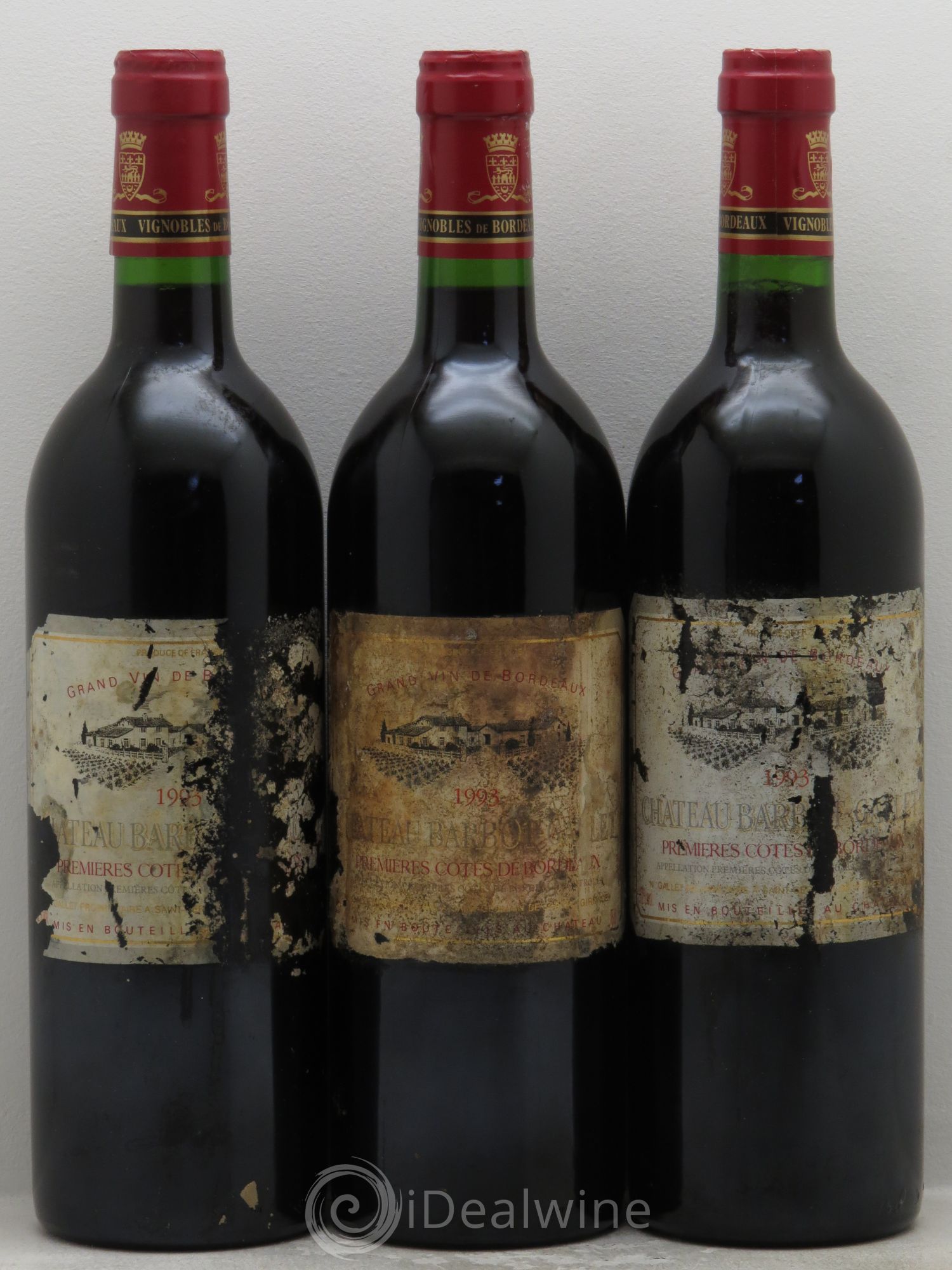Premières Côtes de Bordeaux Château Barbot (sans prix de réserve) 1993 - Lotto di 3 bottiglie - 0