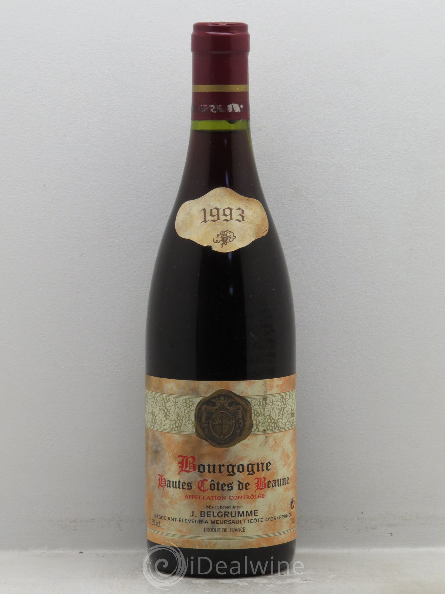 Hautes-Côtes de Beaune J.Belgrumme (sans prix de reserve) 1993 - Posten von 1 Flasche - 0
