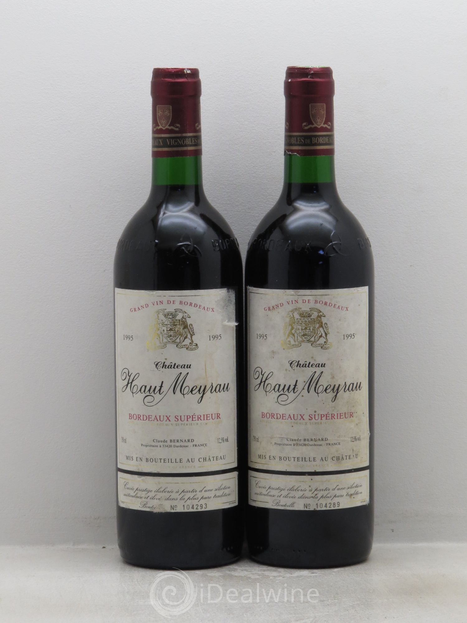 Bordeaux Château Haut Meyrau Cuvée prestige (sans prix de reserve) 1995 - Posten von 2 Flaschen - 0