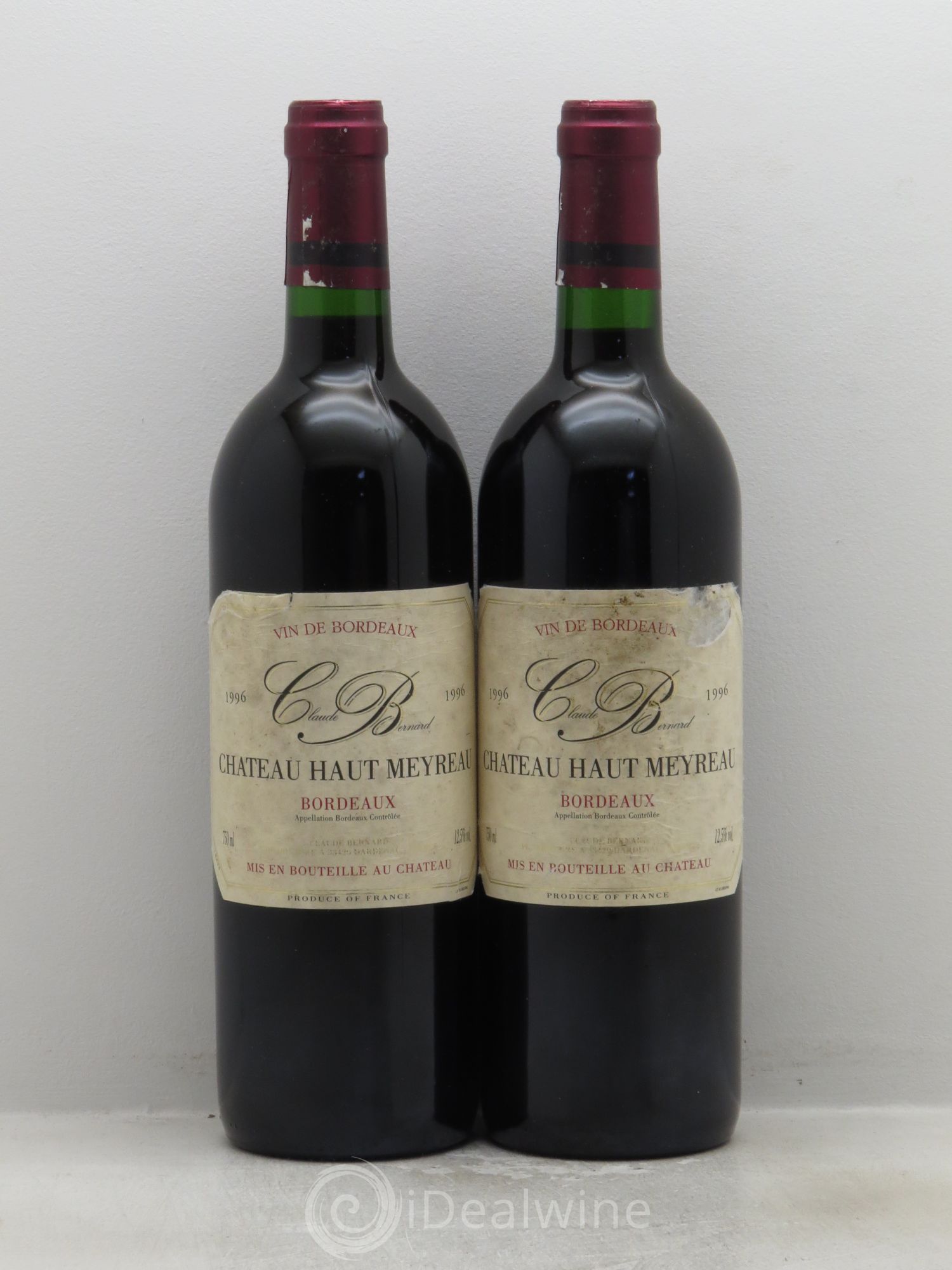 Bordeaux Château Haut Meyrau (sans prix de reserve) 1996 - Posten von 2 Flaschen - 0