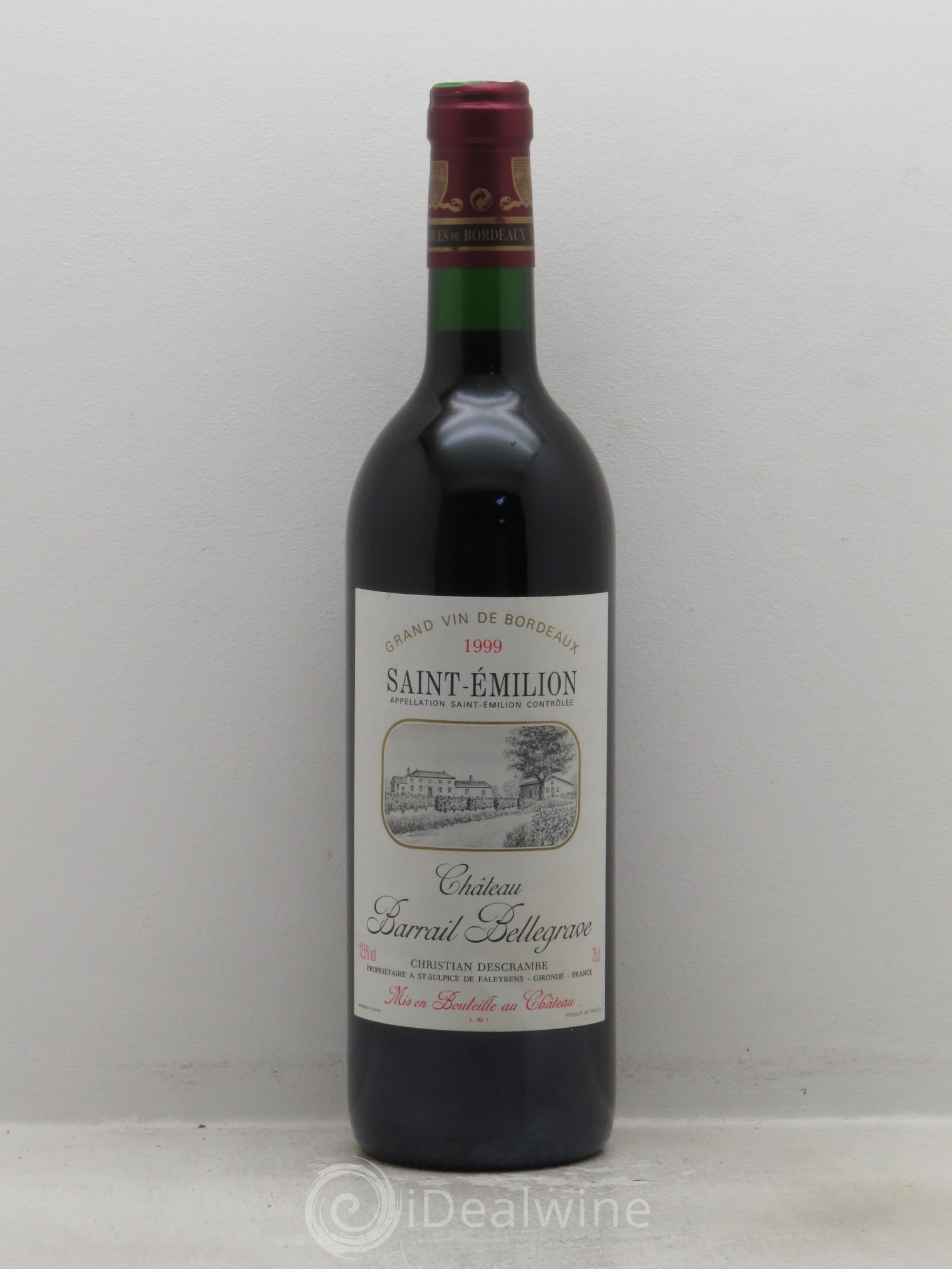 Saint-Émilion Château Barrail Bellegrave (sans prix de reserve) 1999 - Posten von 1 Flasche - 0