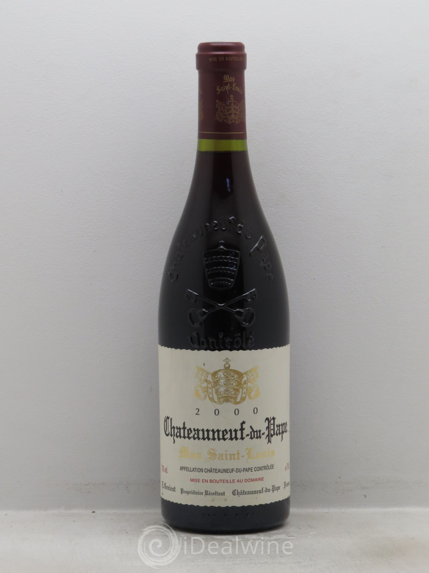 Châteauneuf-du-Pape Mas Saint Louis (sans prix de reserve) 2000 - Posten von 1 Flasche - 0