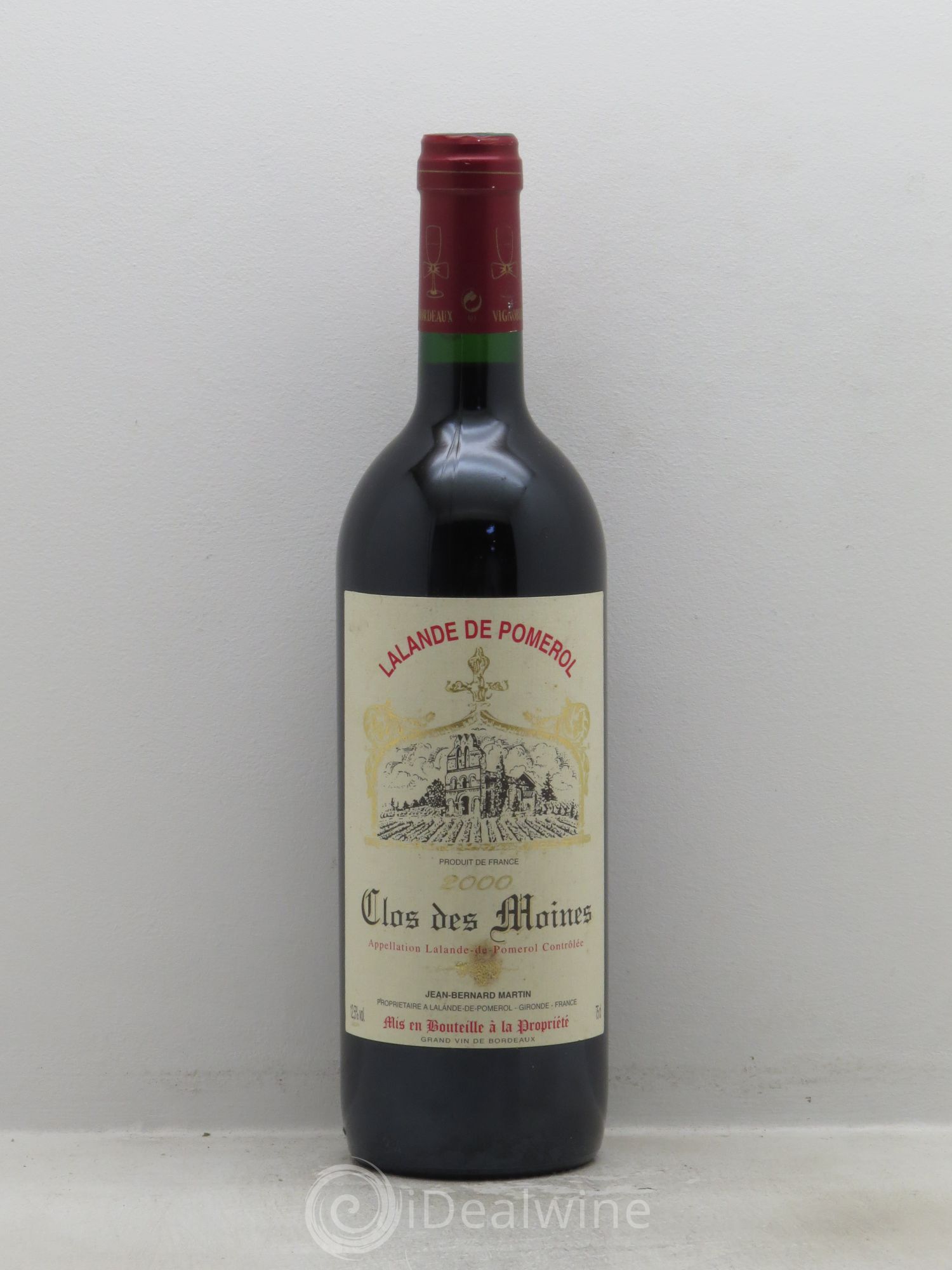 Bordeaux Clos des moines (sans prix de reserve) 2000 - Posten von 1 Flasche - 0