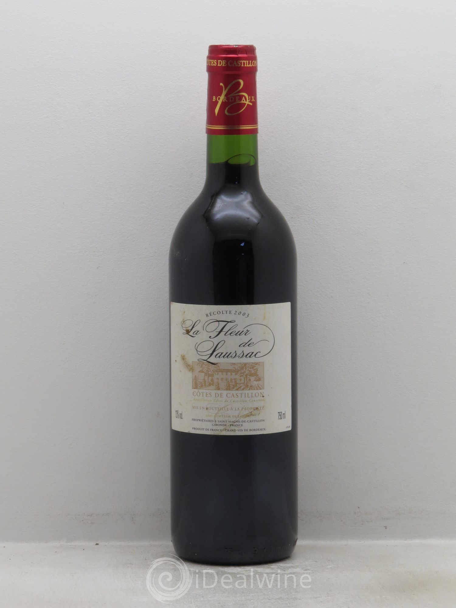 Castillon-Côtes-de-Bordeaux (Côtes-de-Castillon) Château la fleur de Laussac (sans prix de reserve) 2003 - Posten von 1 Flasche - 0