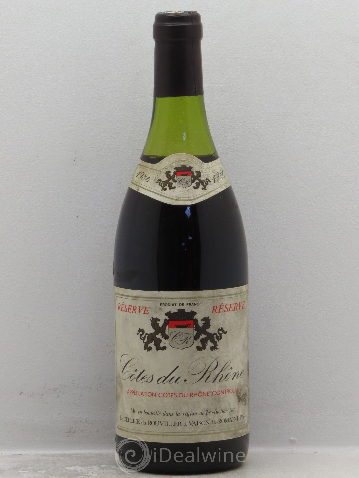 Côtes-du-Rhône Réserve Cellier du Rouviller (sans prix de réserve) 1986 - Posten von 1 Flasche - 0
