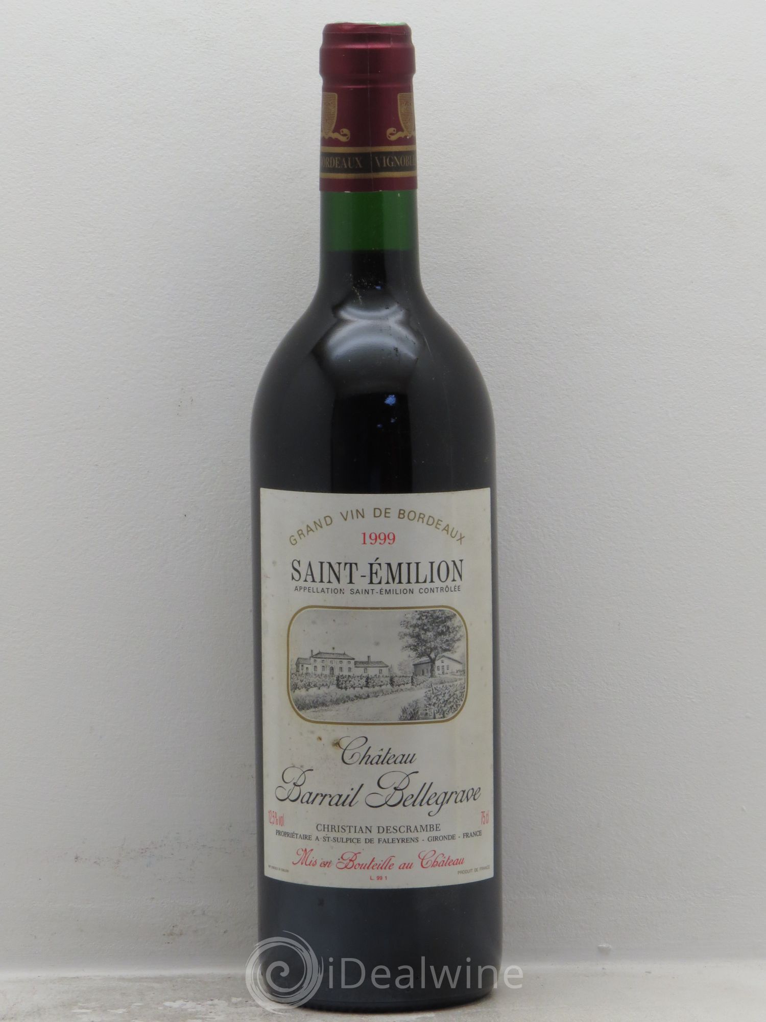 Saint-Émilion Château Barrail Bellegrave (sans prix de réserve) 1999 - Posten von 1 Flasche - 0