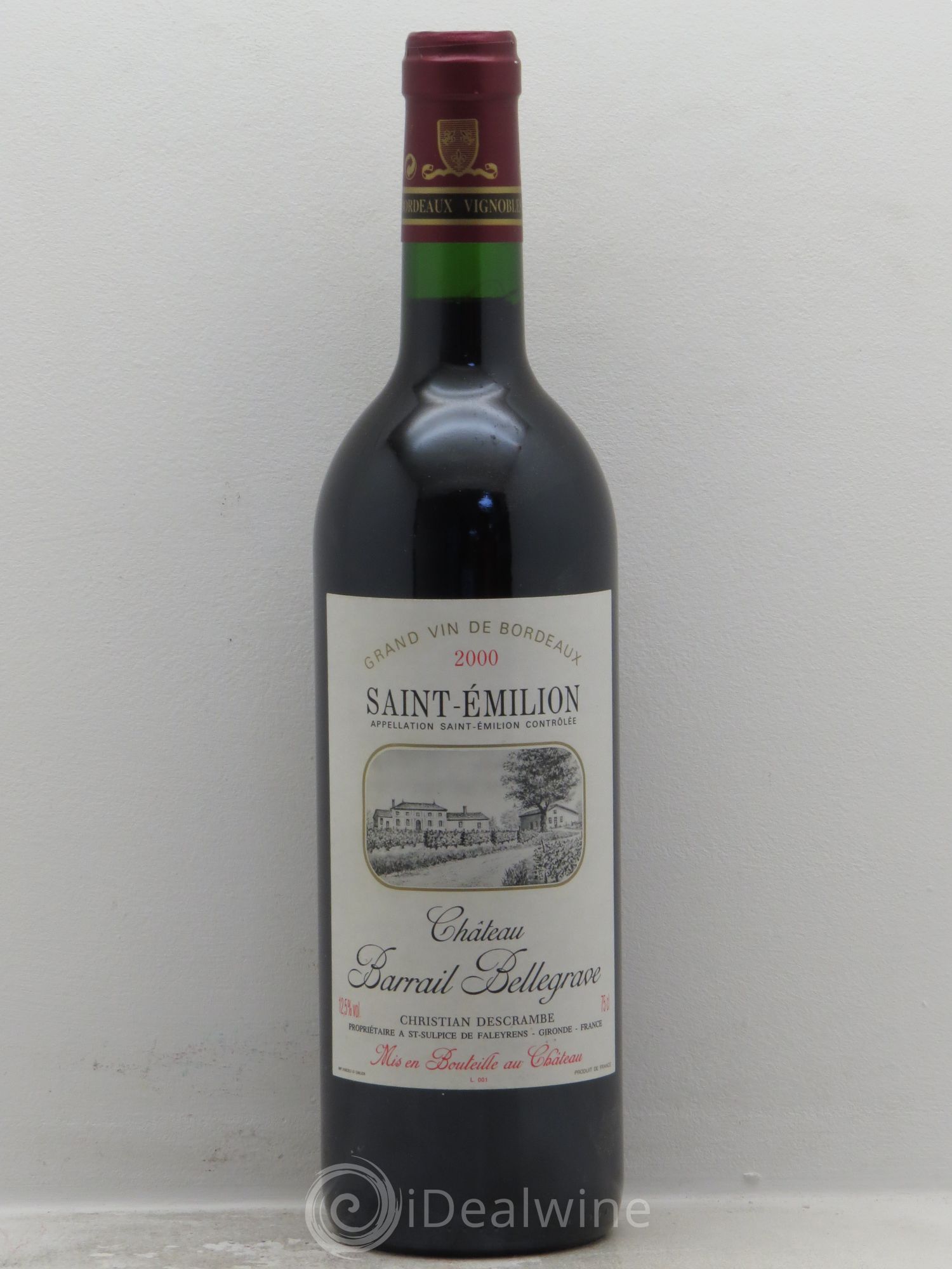 Saint-Émilion Château Barrail Bellegrave (sans prix de réserve) 2000 - Posten von 1 Flasche - 0