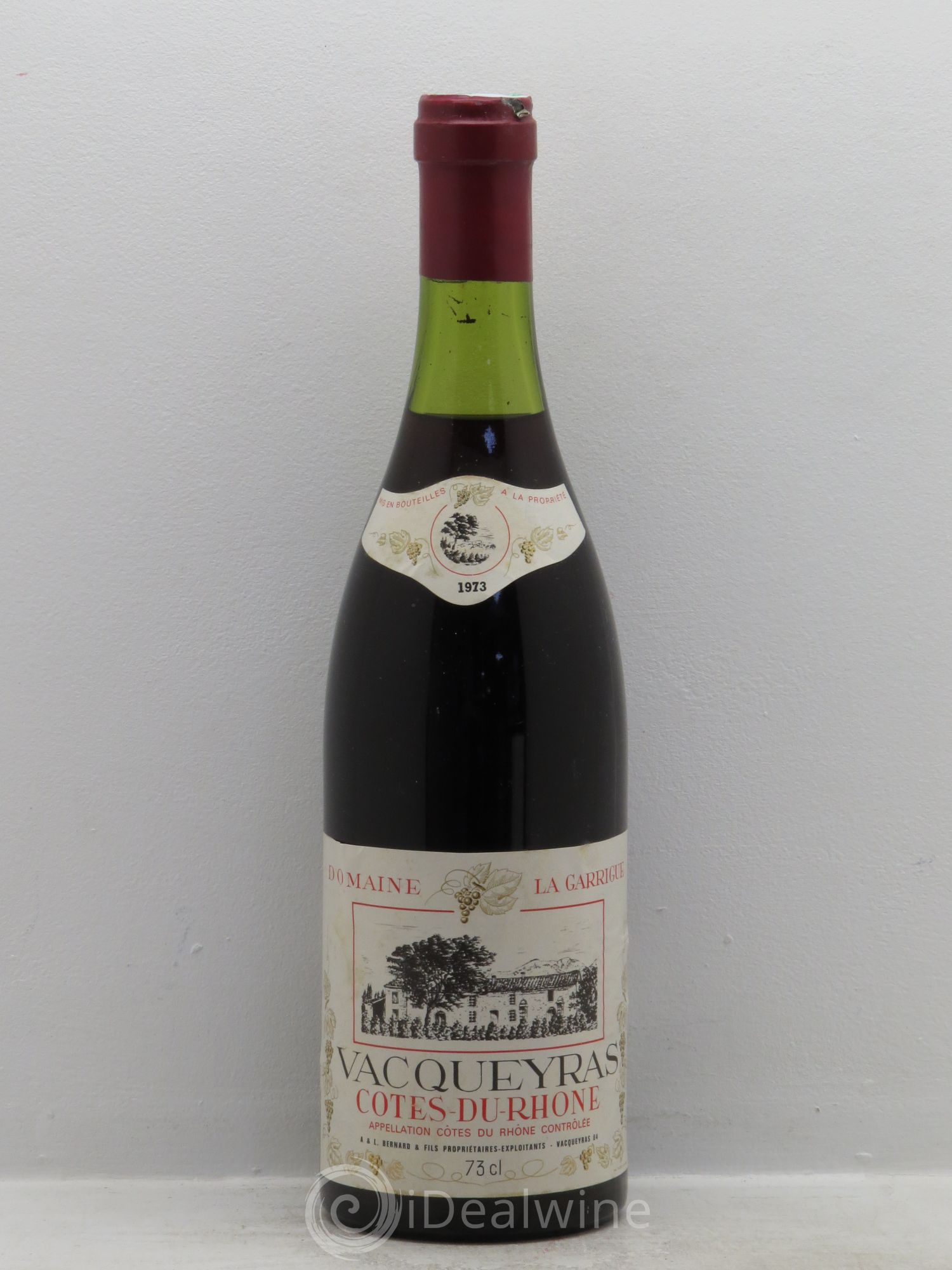 Vacqueyras Domaine de la Garrigue (sans prix de réserve) 1973 - Posten von 1 Flasche - 0