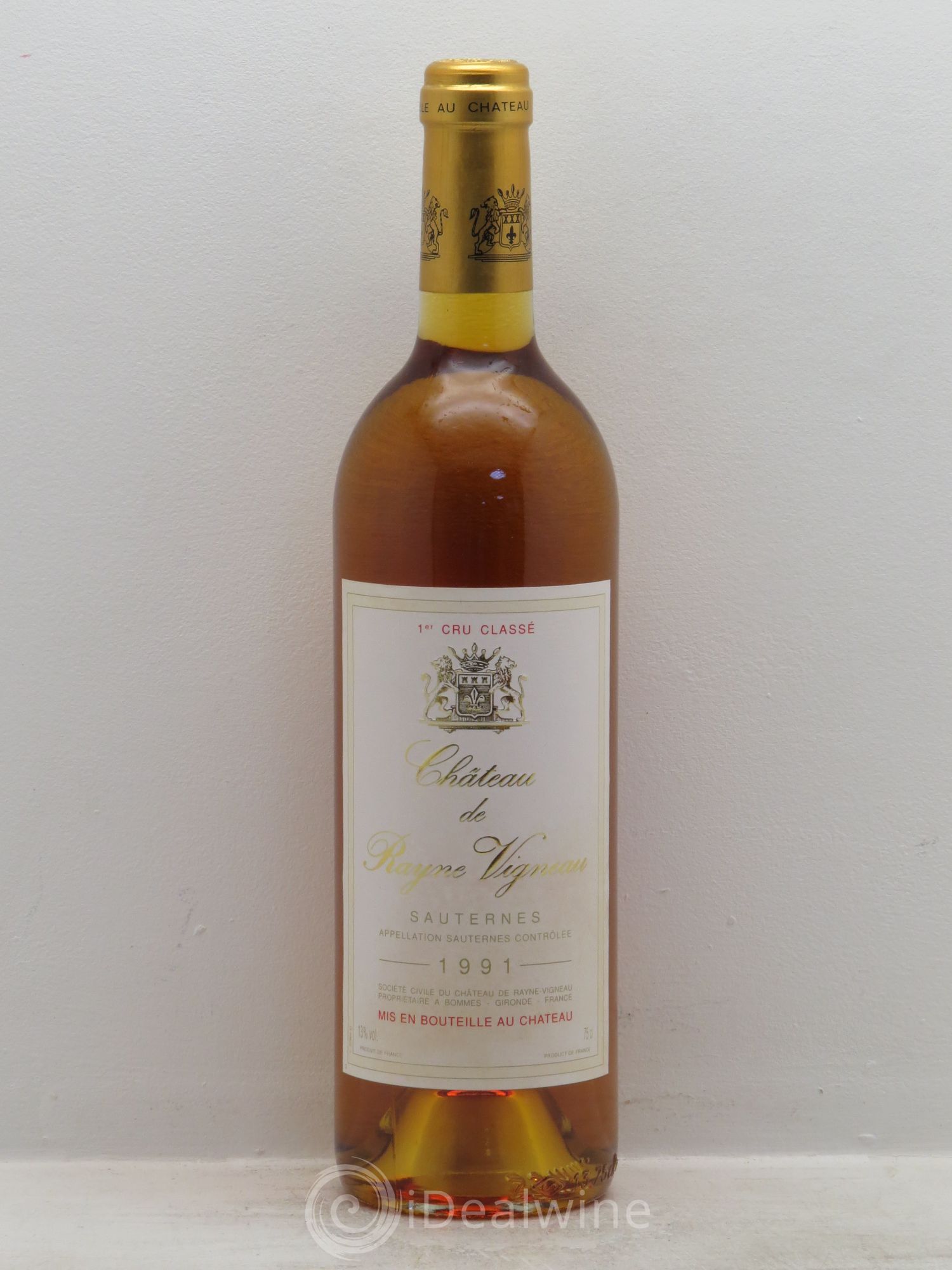 Château de Rayne Vigneau 1er Grand Cru Classé (senza prezzo di riserva) 1991 - Lotto di 1 bottiglia - 0