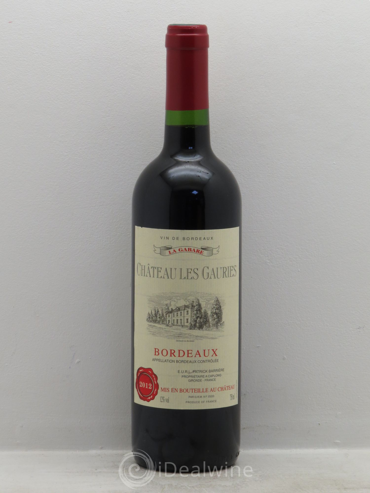 Bordeaux Château les Gauries "La Gabare" (sans prix de réserve) 2012 - Posten von 1 Flasche - 0