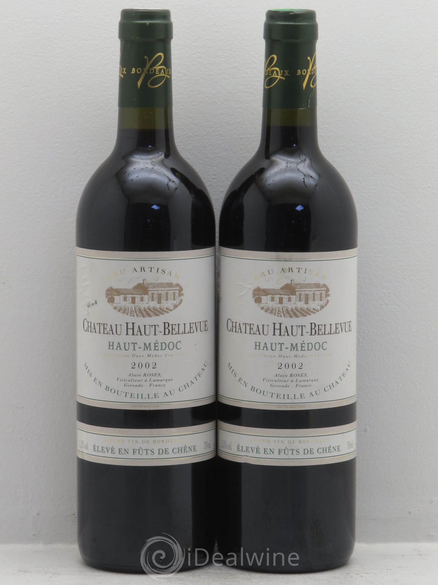 Haut Médoc Château Haut Bellevue (sans prix de réserve) 2002 - Posten von 2 Flaschen - 0