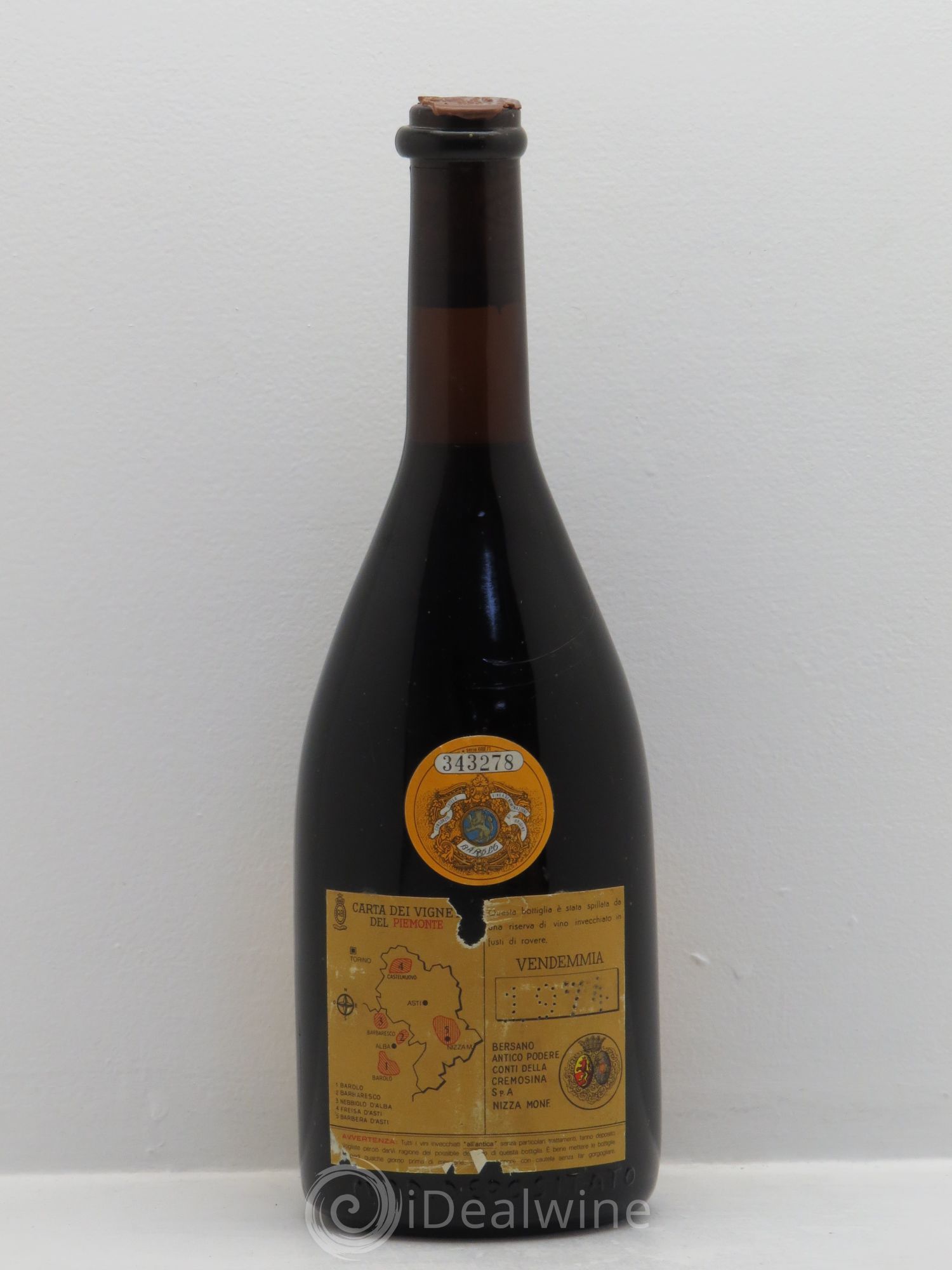 Barolo Riserva Spéciale Bersano (sans prix de réserve) 1974 - Posten von 1 Flasche - 1