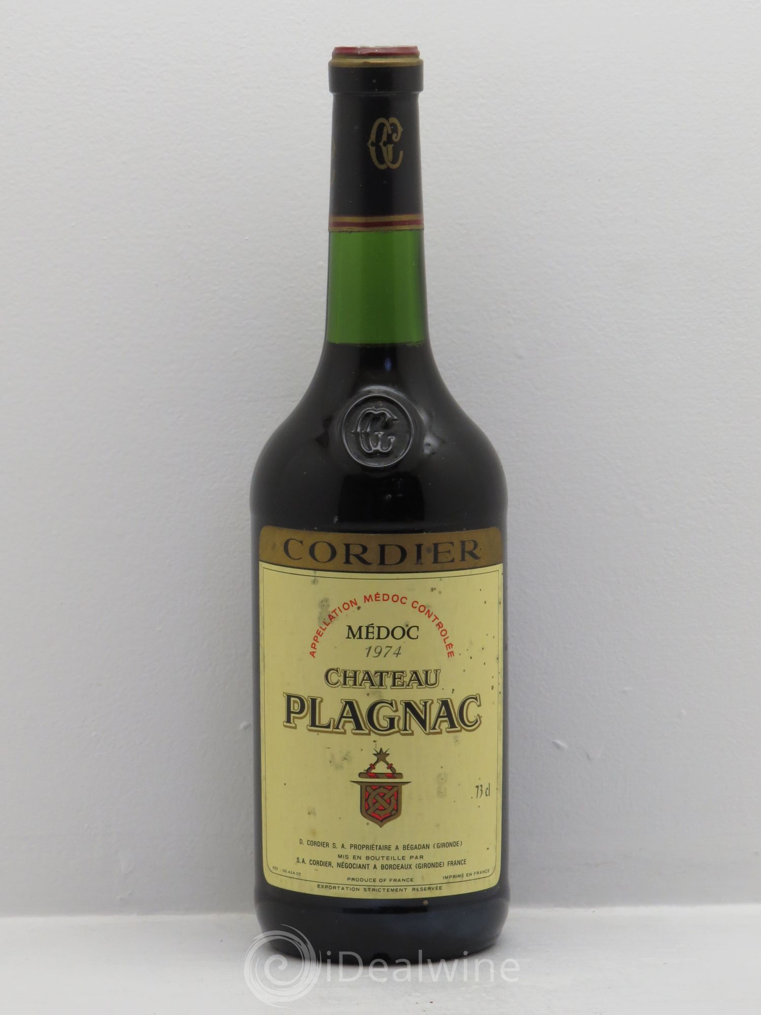 Château Plagnac Cru Bourgeois (sans prix de réserve) 1974 - Lot de 1 bouteille - 0