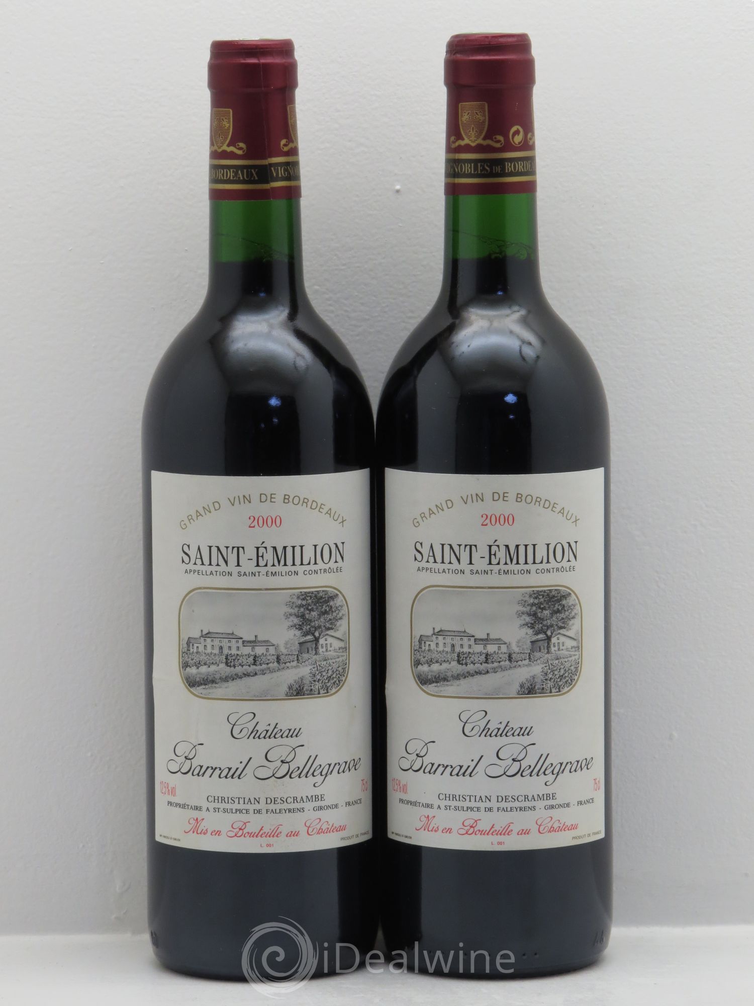 Saint-Émilion Château Barrail-Bellegrave (sans prix de réserve) 2000 - Posten von 2 Flaschen - 0