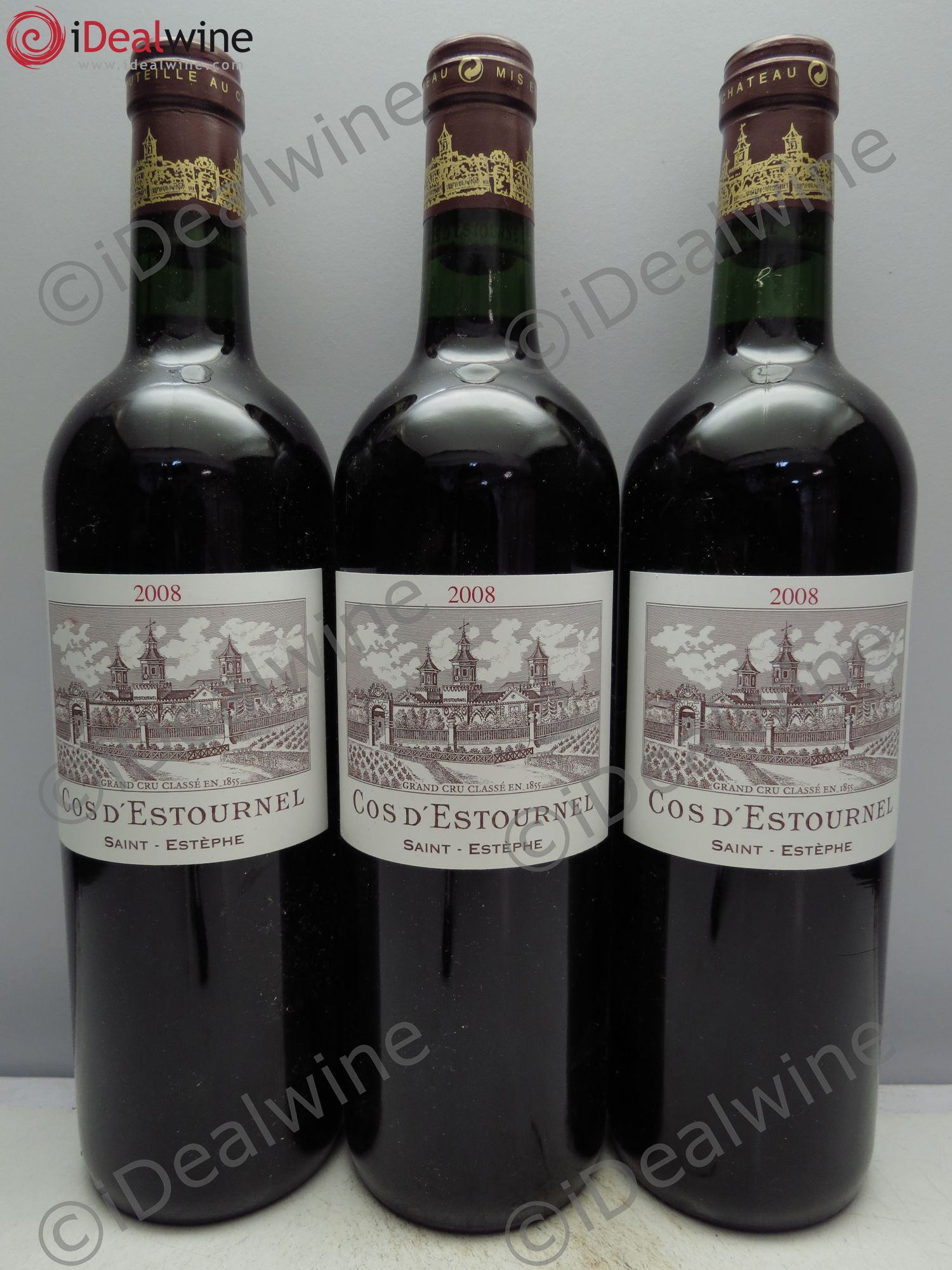 Cos d'Estournel 2ème Grand Cru Classé 2008 - Lot de 3 bouteilles - 0