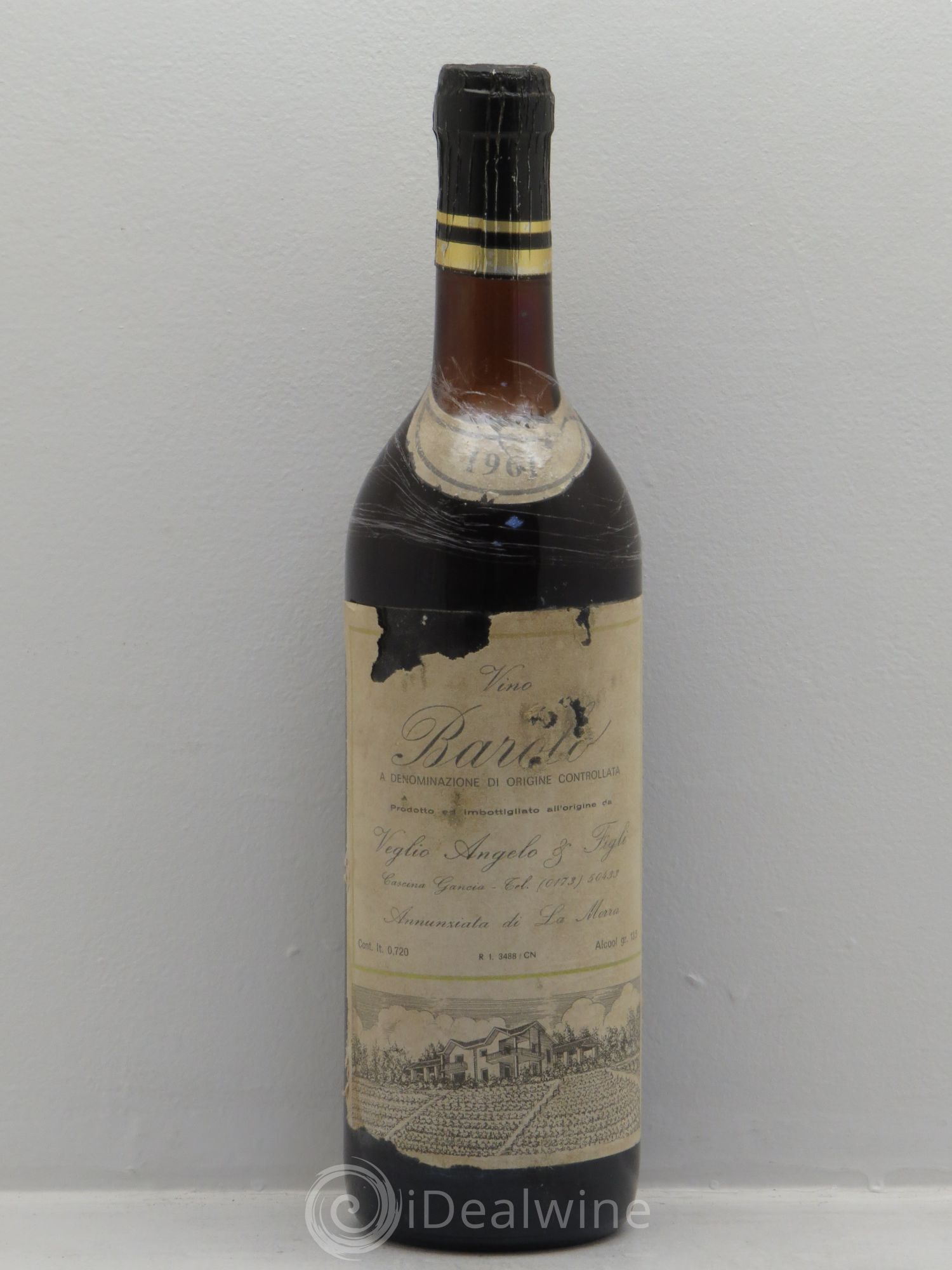 Barolo Angelo Veglio (sans prix de réserve) 1961 - Posten von 1 Flasche - 0