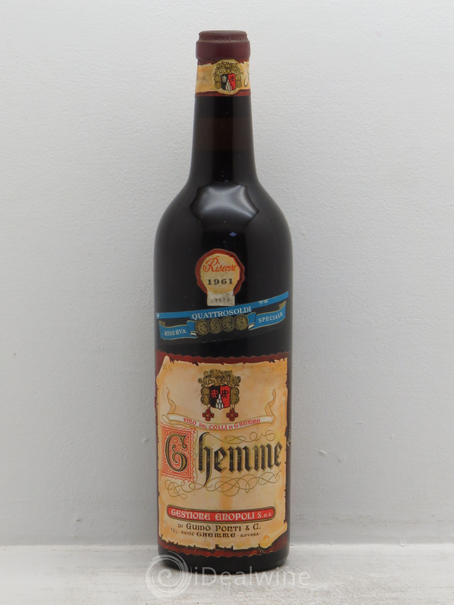 Italie Piemont Ghemme riserva Gestione enopoli di Guido ponti (sans prix de réserve) 1961 - Posten von 1 Flasche - 0