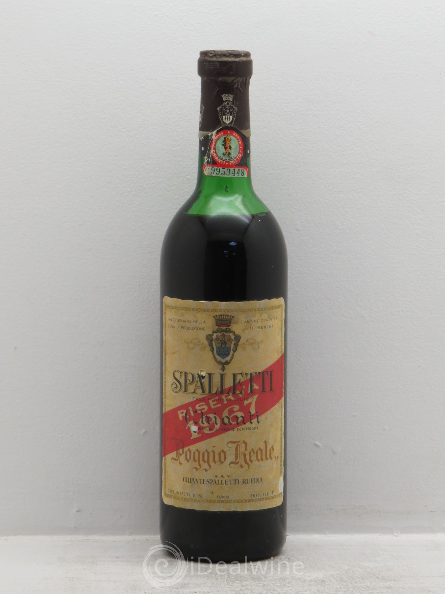 Toscana IGT Chianti Riserva Poggio Reale Spallletti (sans prix de réserve) 1967 - Posten von 1 Flasche - 0
