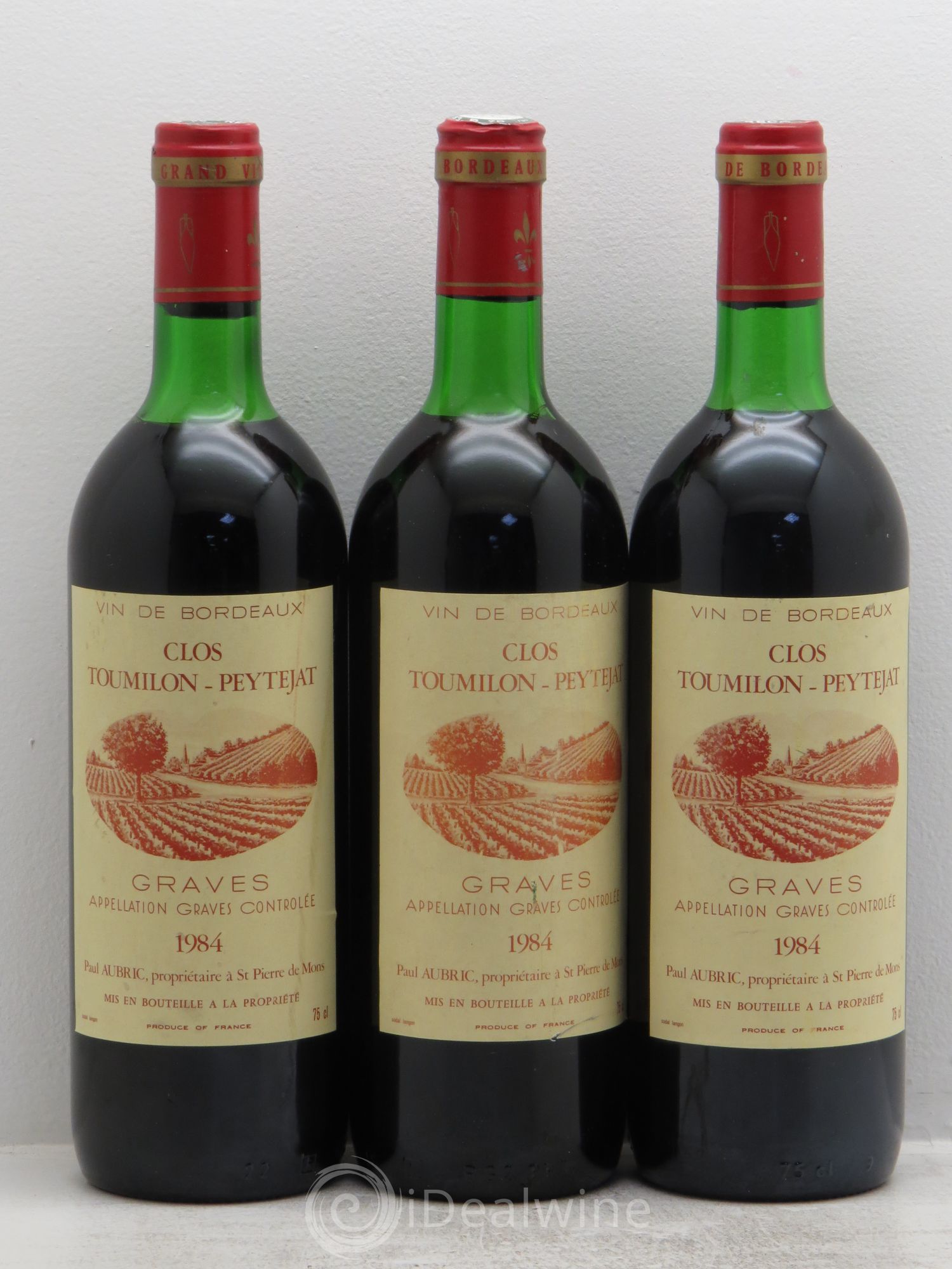 Graves Clos Toumillon Peytejat (sans prix de réserve) 1984 - Posten von 3 Flaschen - 0