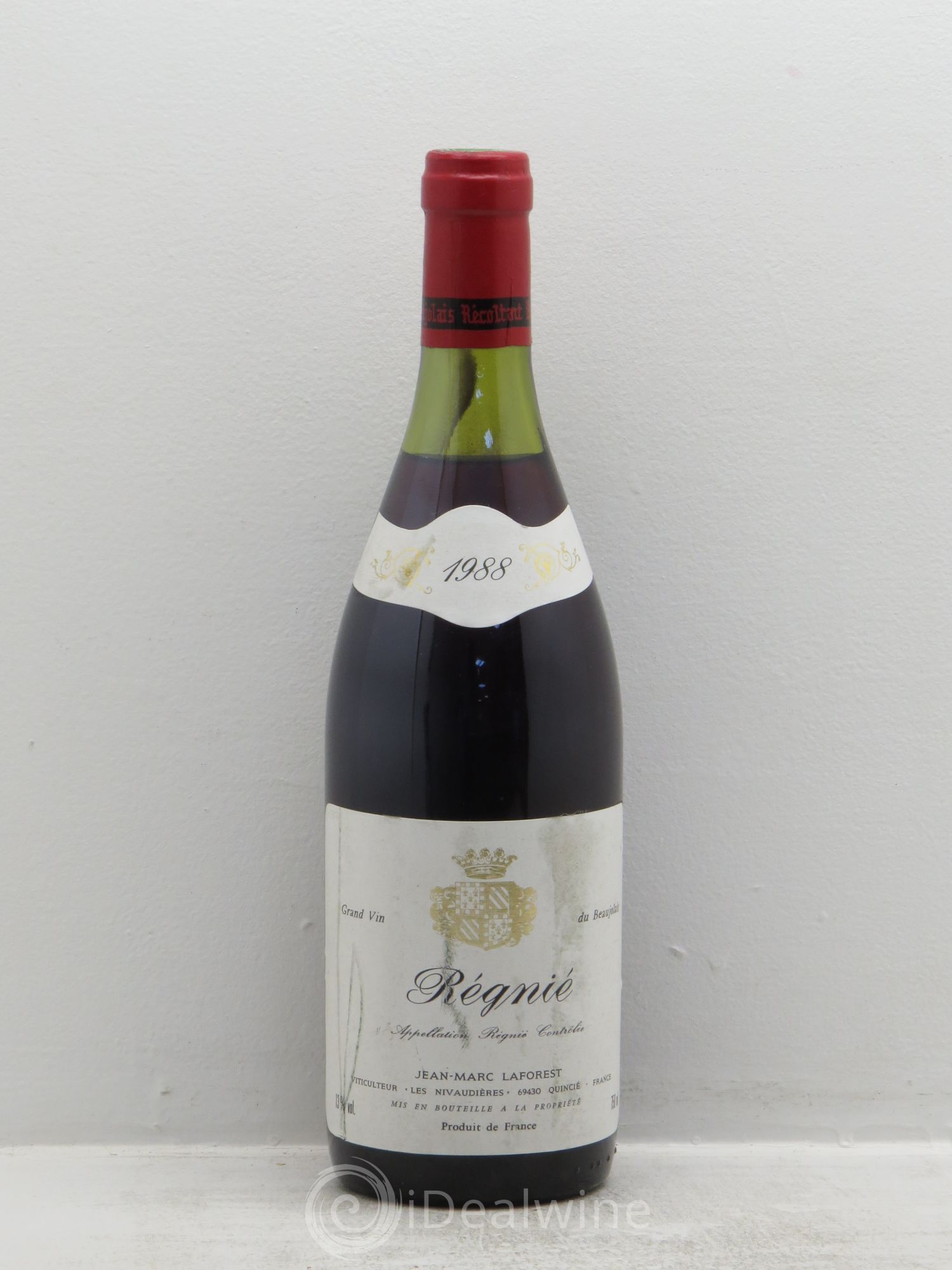 Régnié Jean Marc Laforest (sans prix de réserve) 1988 - Posten von 1 Flasche - 0