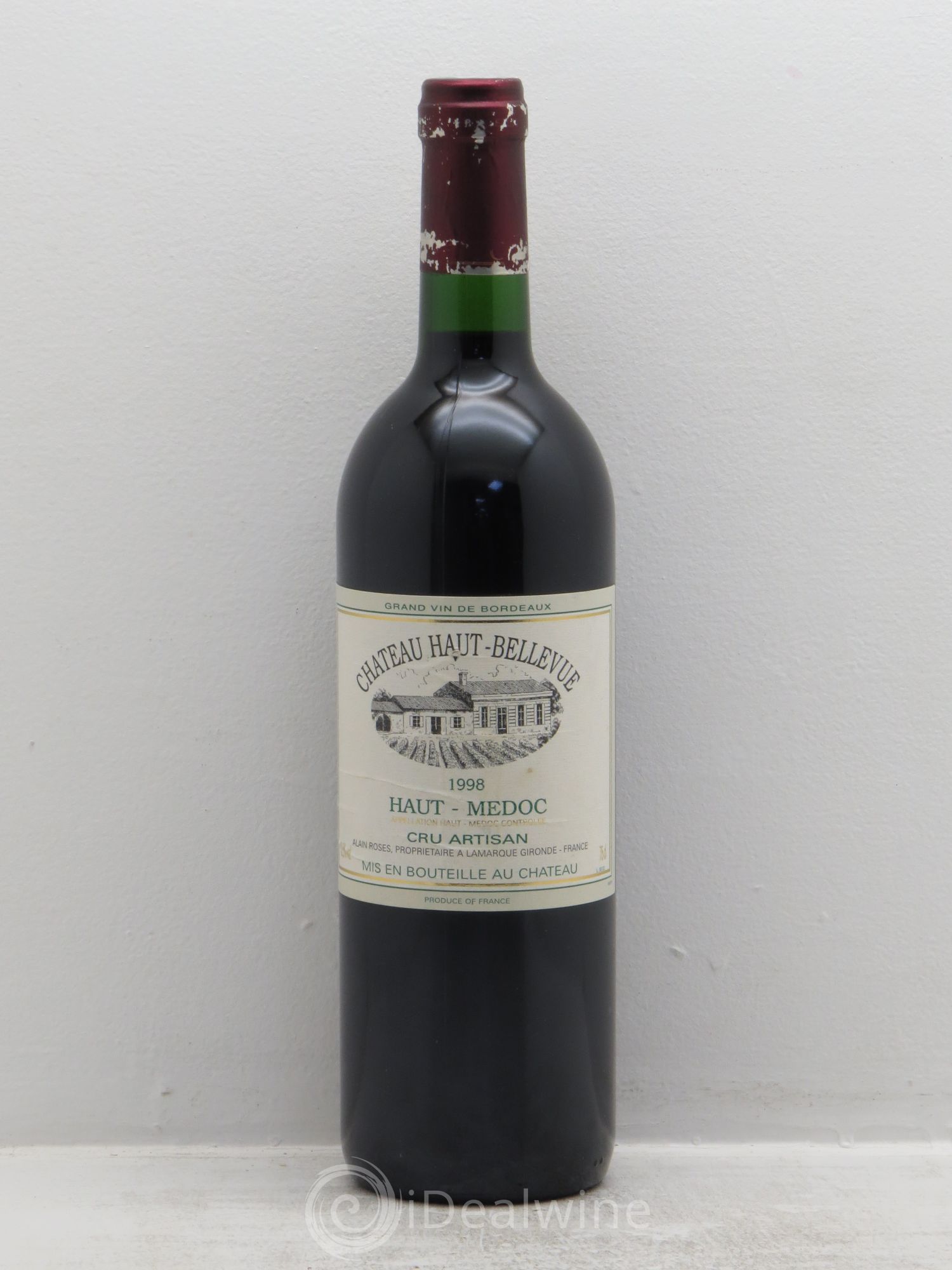 Haut Médoc Chateau Haut bellevue (sans prix de réserve) 1998 - Posten von 1 Flasche - 0
