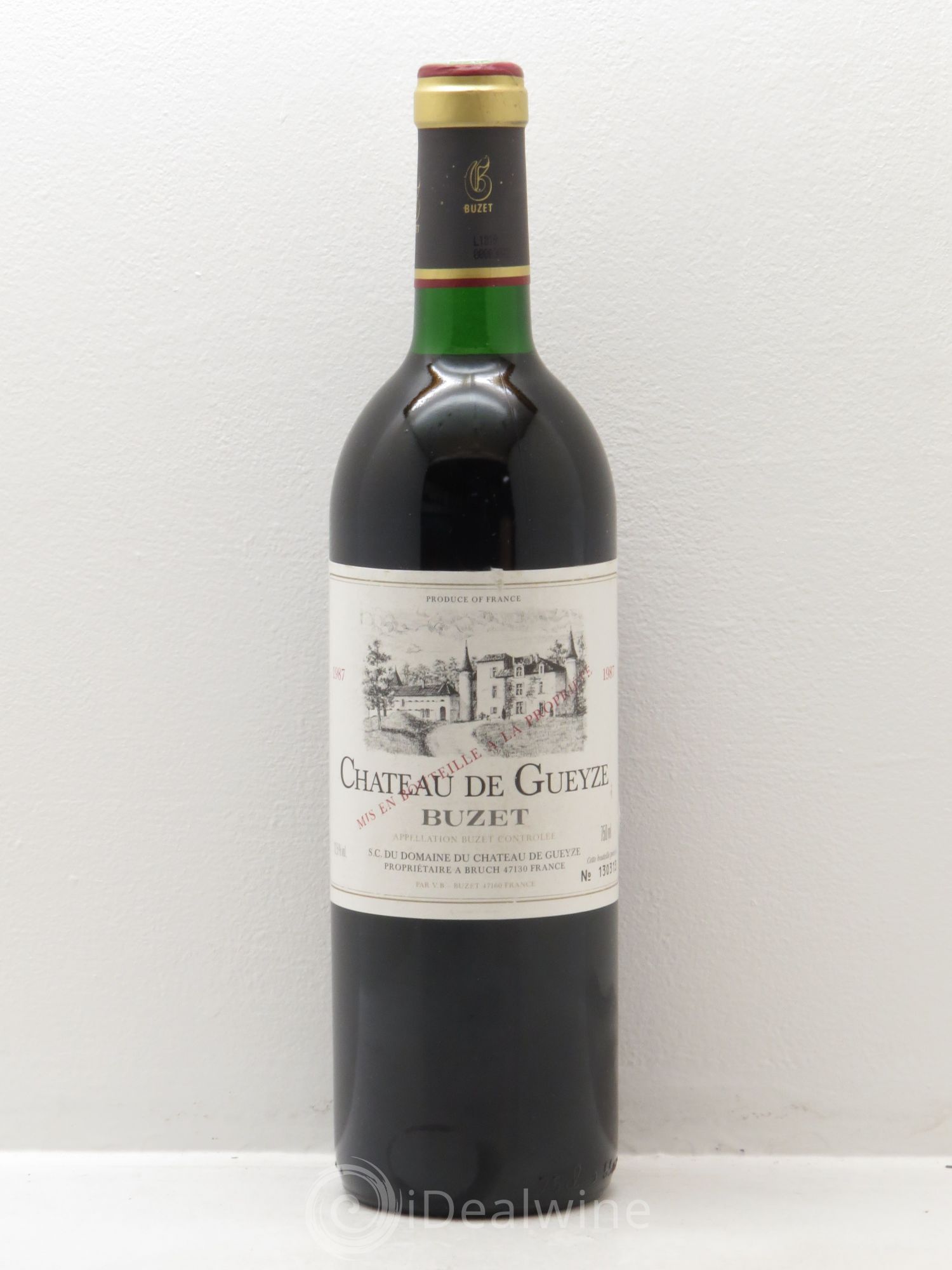 Buzet Chateau de Gueze (sans prix de réserve) 1987 - Posten von 1 Flasche - 0